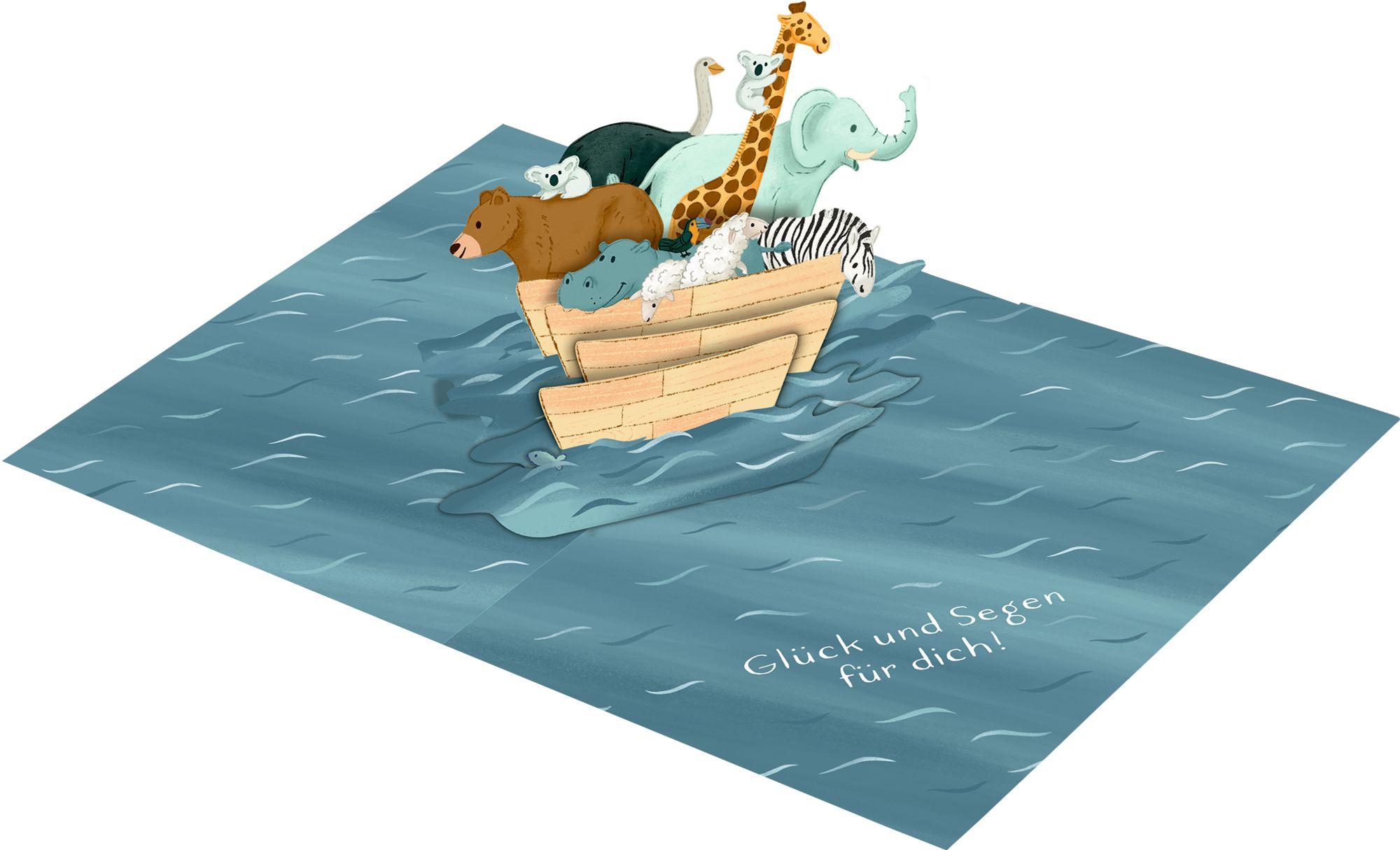 Beispielinhalt (Bild) Pop-up-Grußkarte - Alles Liebe zur Taufe