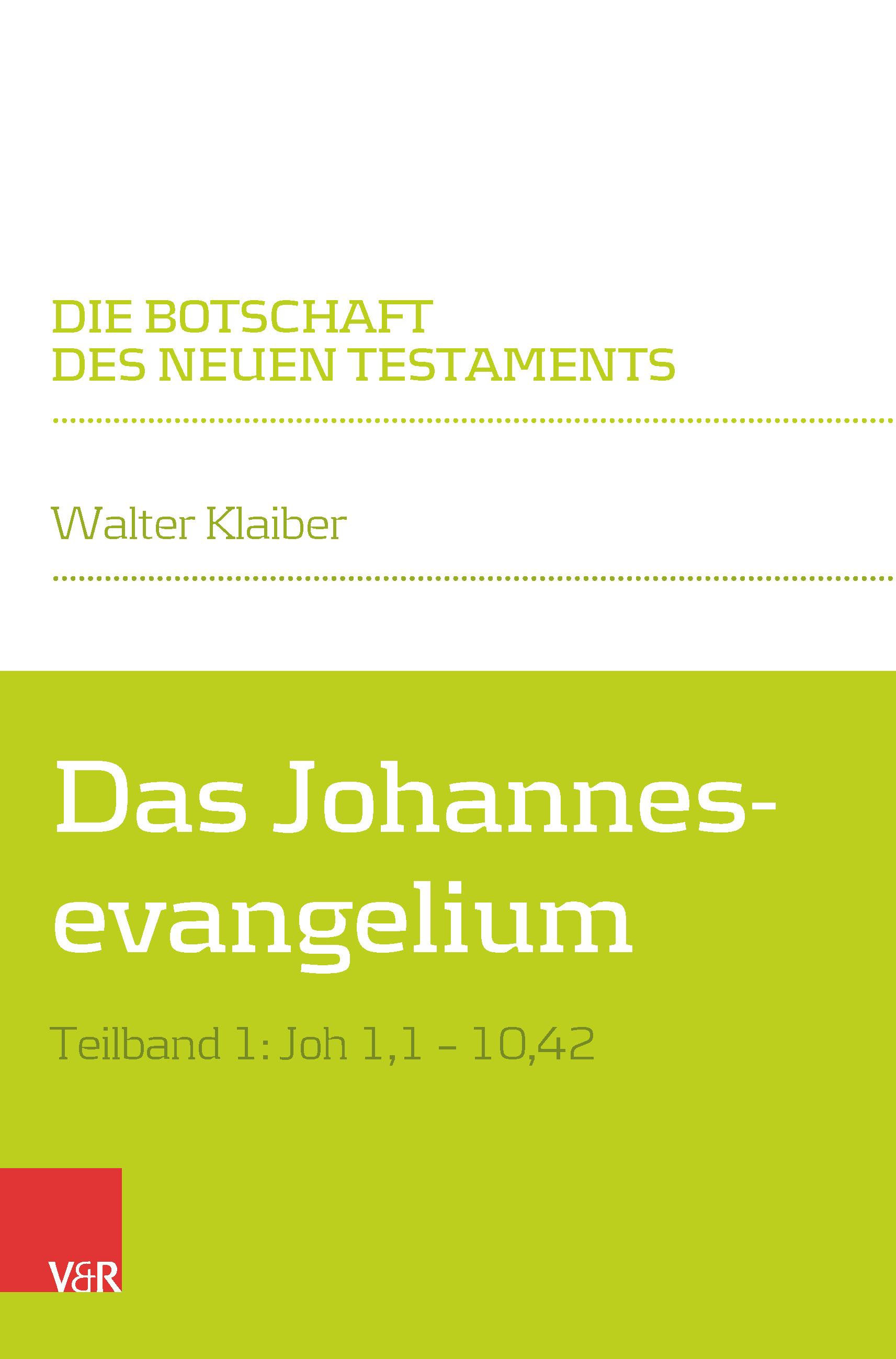 Vorderes Coverbild Das Johannesevangelium