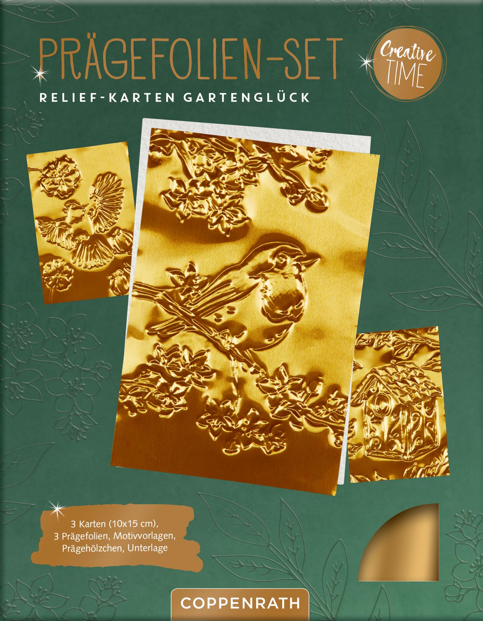 Vorderes Coverbild Prägefolien-Set Relief-Karten