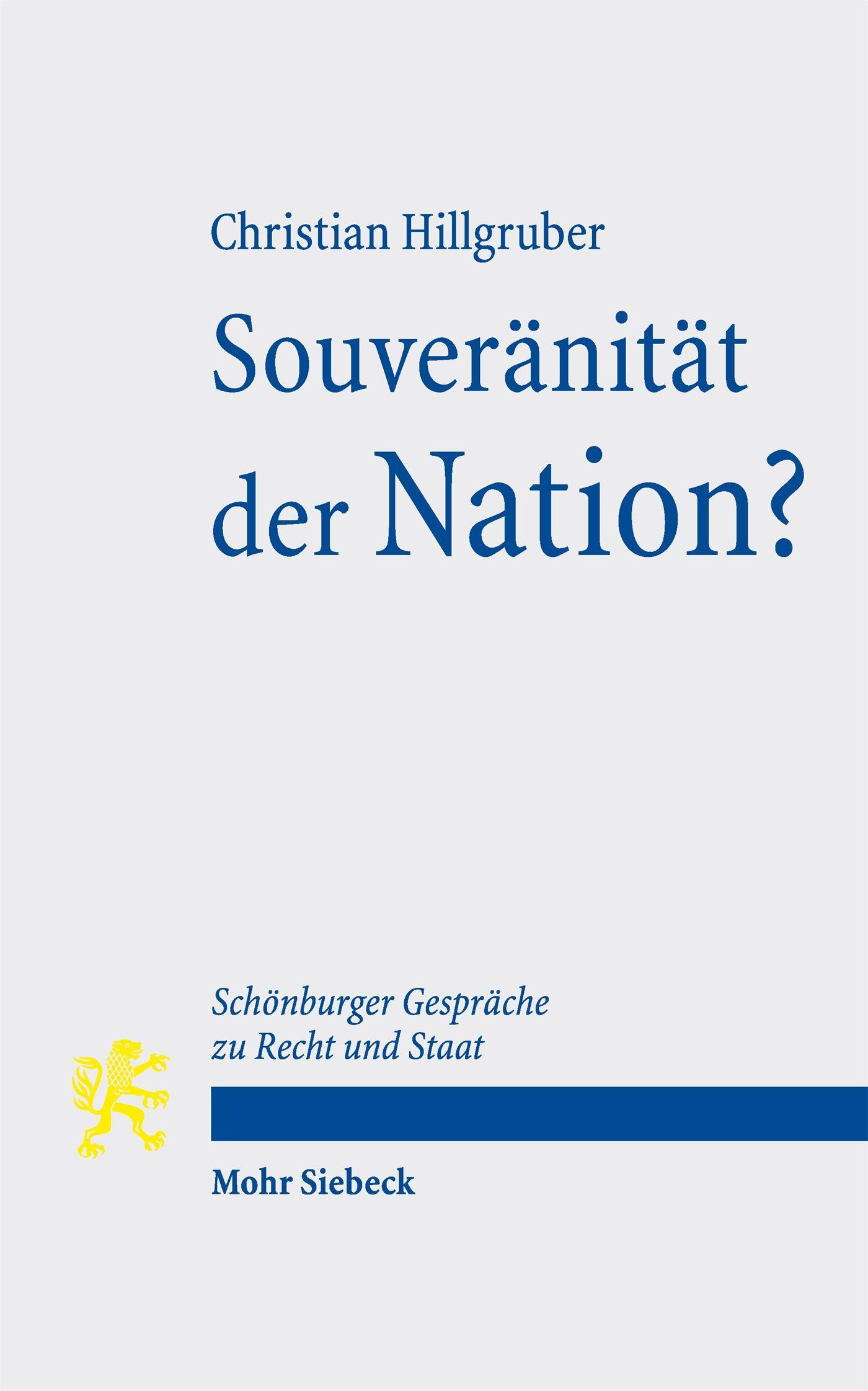 Vorderes Coverbild Souveränität der Nation?