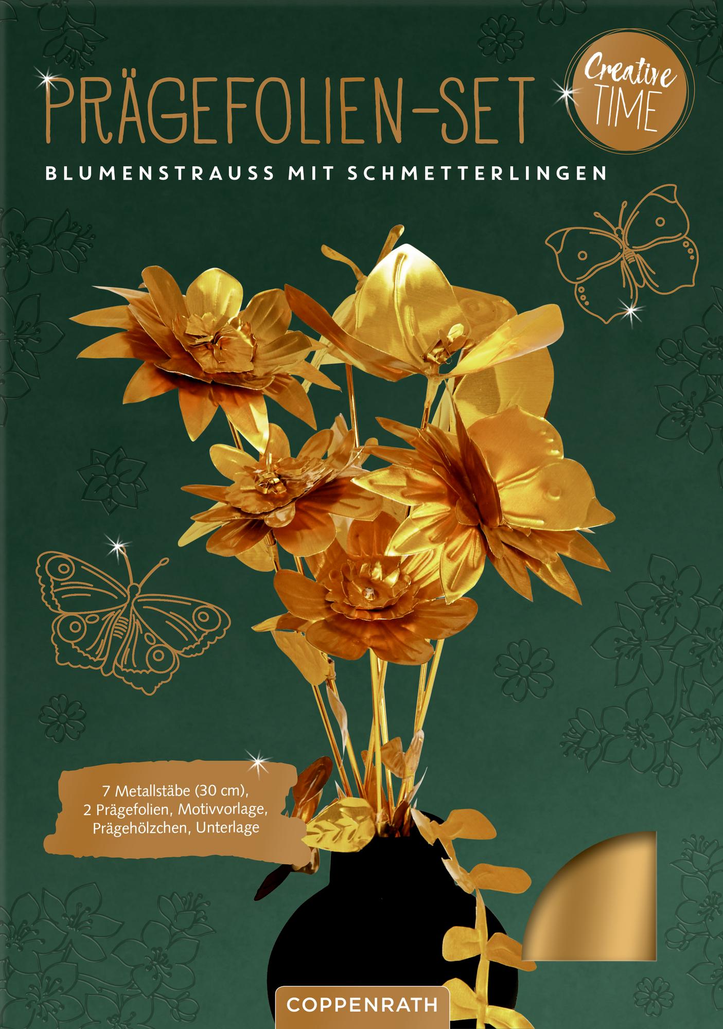 Vorderes Coverbild Prägefolien-Set Blumenstrauß