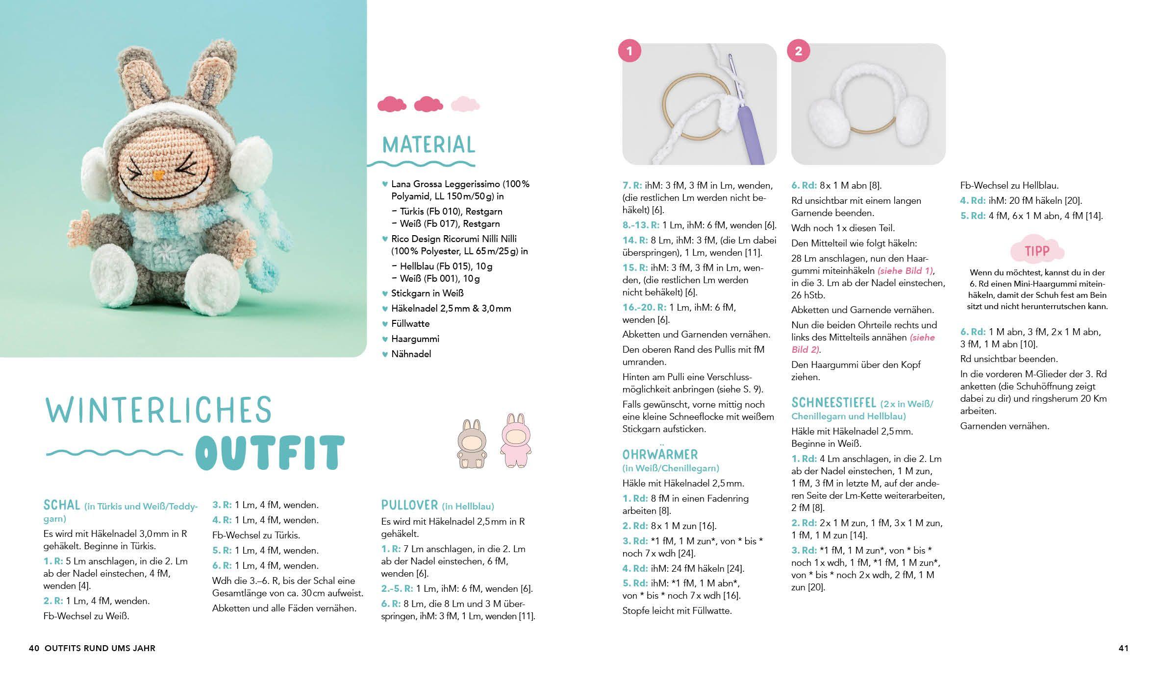 Beispielinhalt (Bild) Cute Monsters - Das Häkelbuch für Labubu-Fans - inklusive Anleitungen für die Figuren!