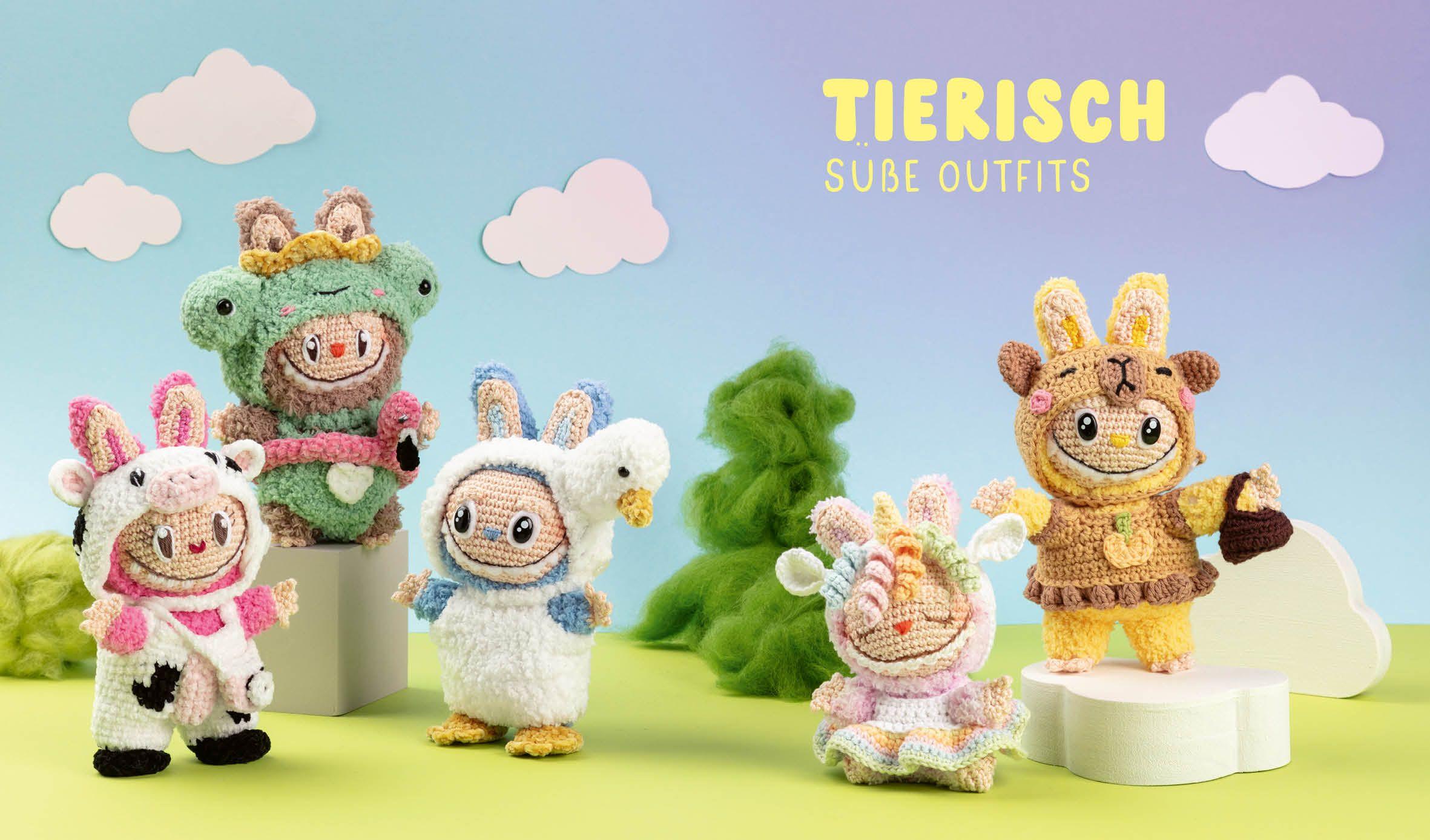 Beispielinhalt (Bild) Cute Monsters - Das Häkelbuch für Labubu-Fans - inklusive Anleitungen für die Figuren!