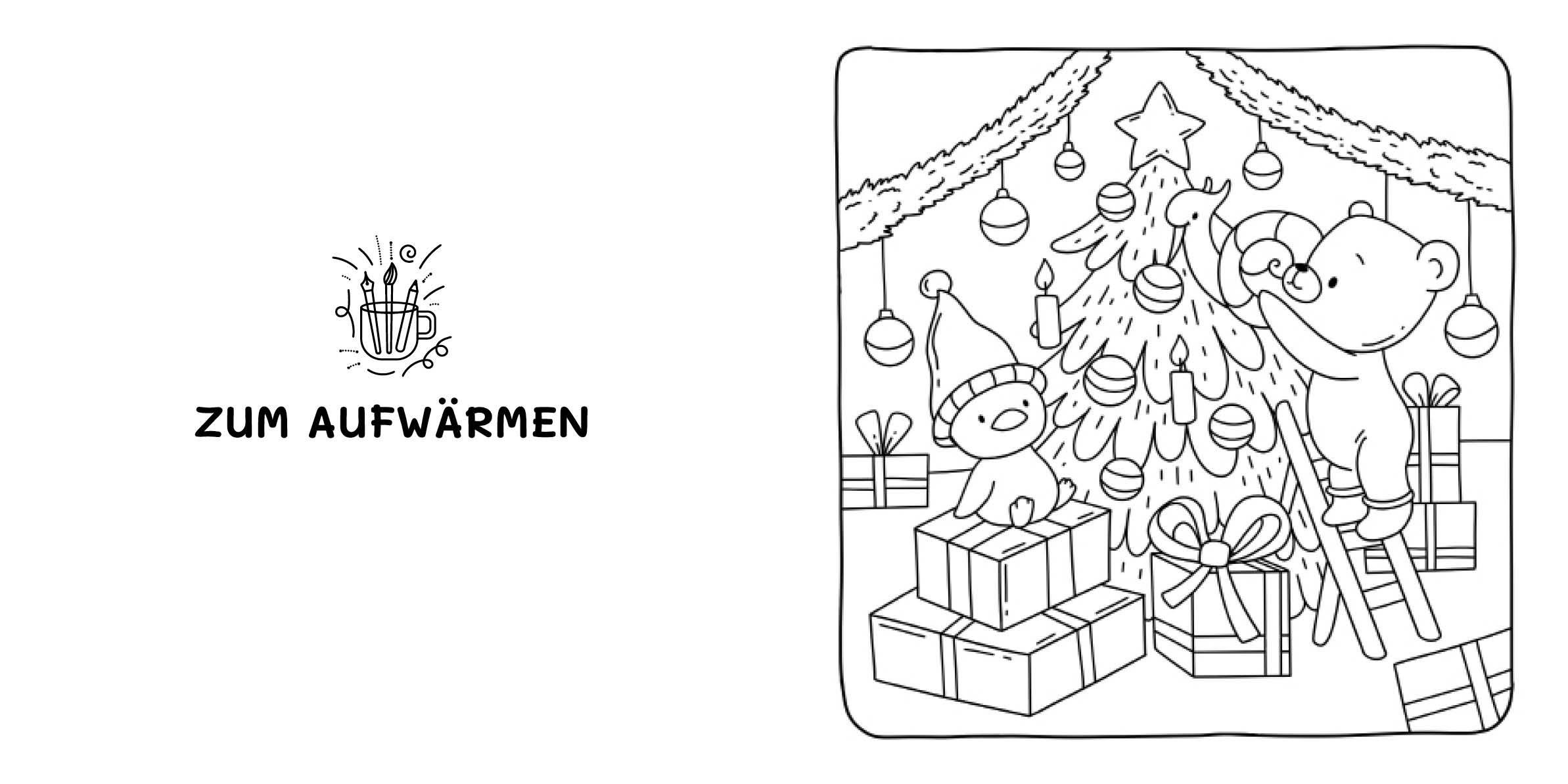 Beispielinhalt (Bild) Cozy Coloring - Christmas Hygge