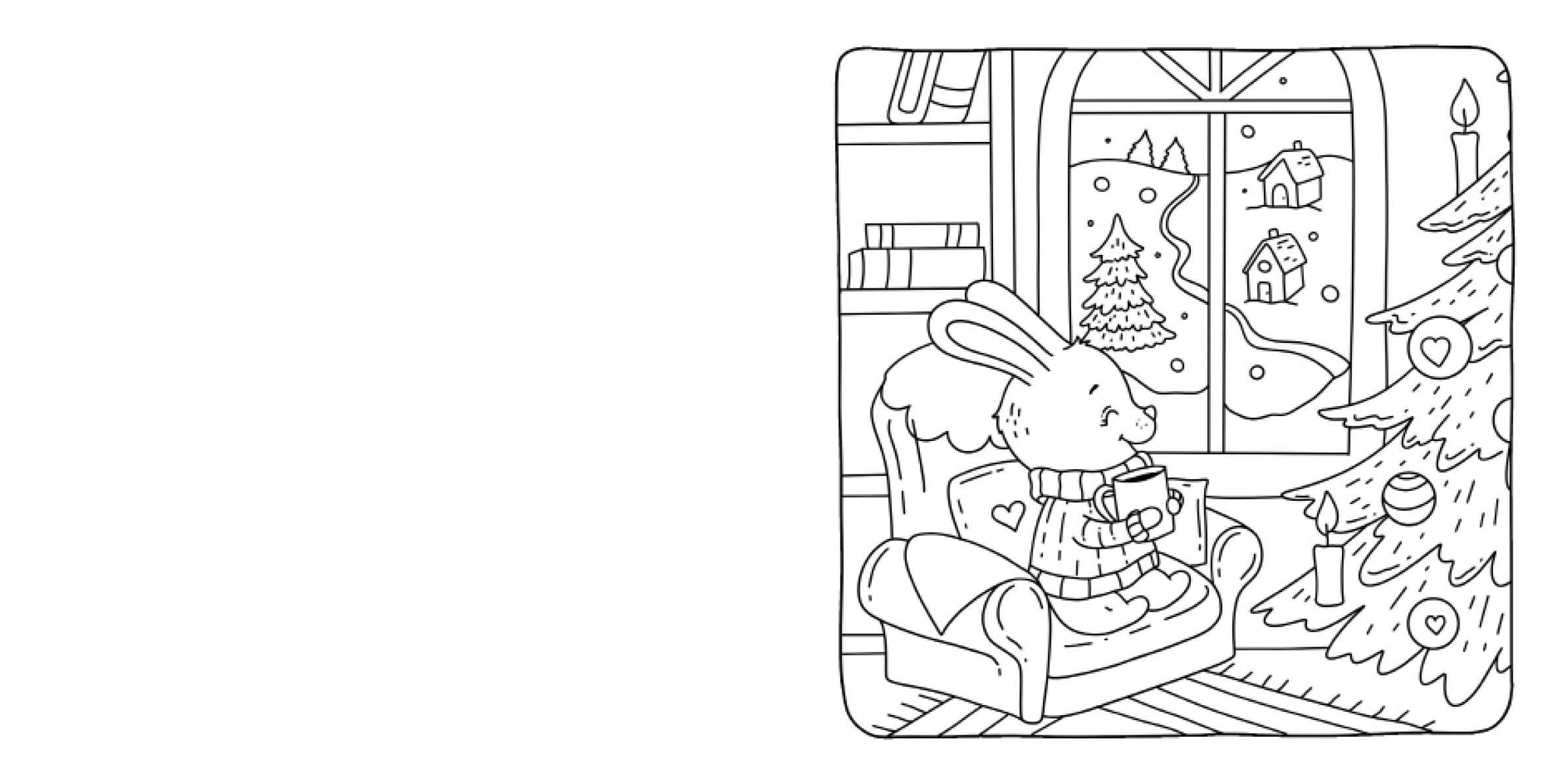 Beispielinhalt (Bild) Cozy Coloring - Christmas Hygge