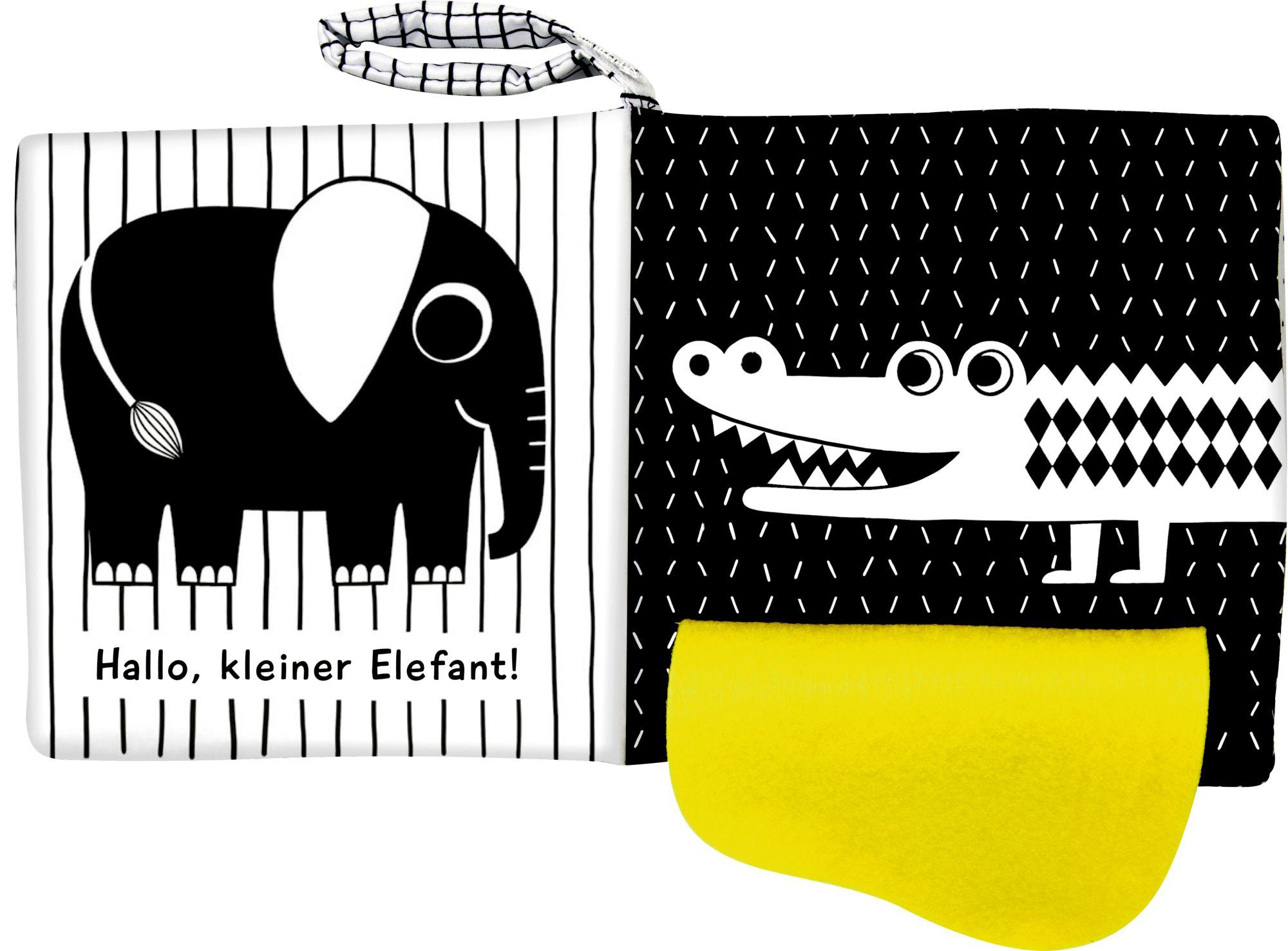 Beispielinhalt (Bild) Babys kuschelweiches Kontrastbuch (Stoffbuch): Löwe
