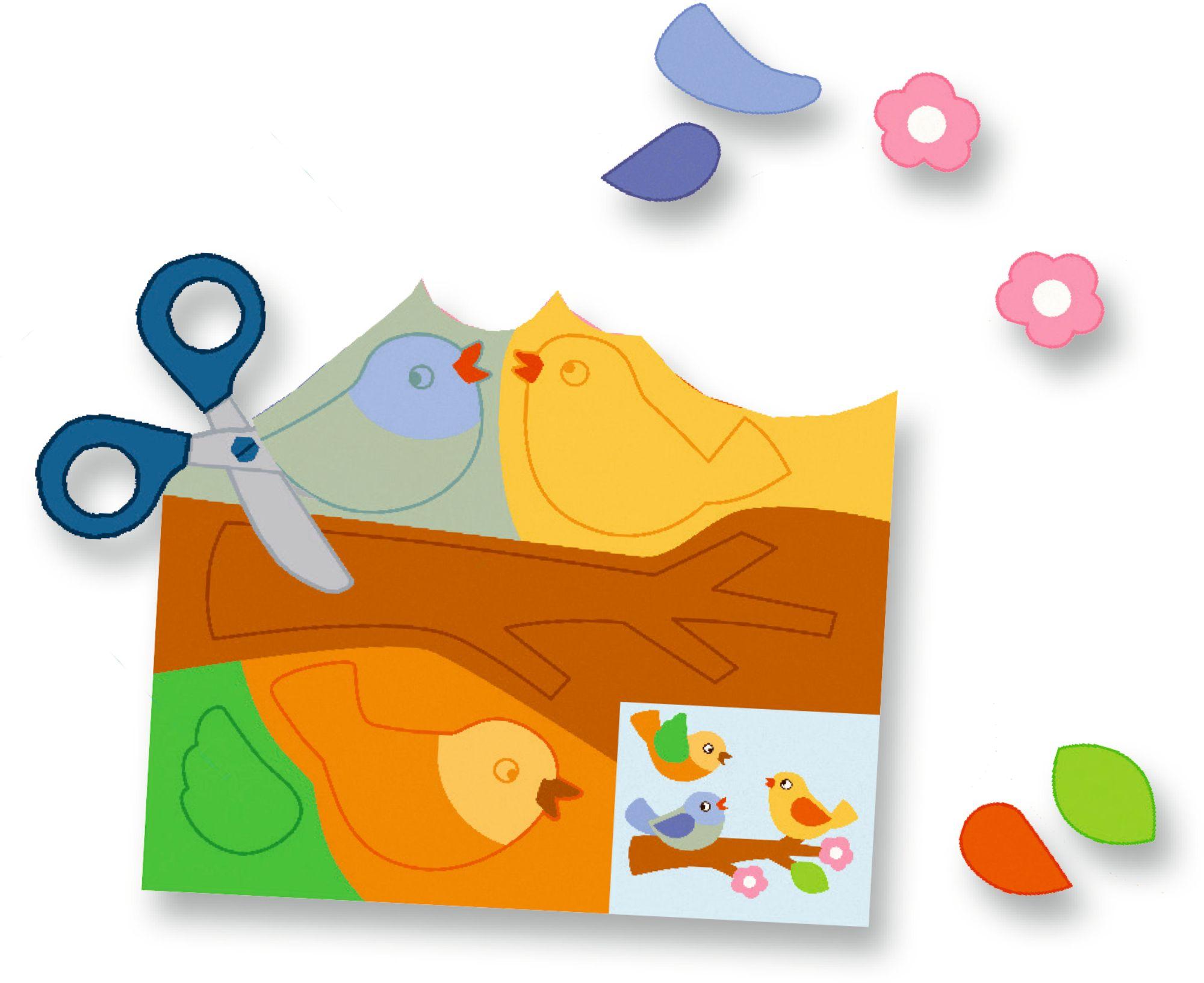 Beispielinhalt (Bild) Mein bunter Frühlings-Bastelblock