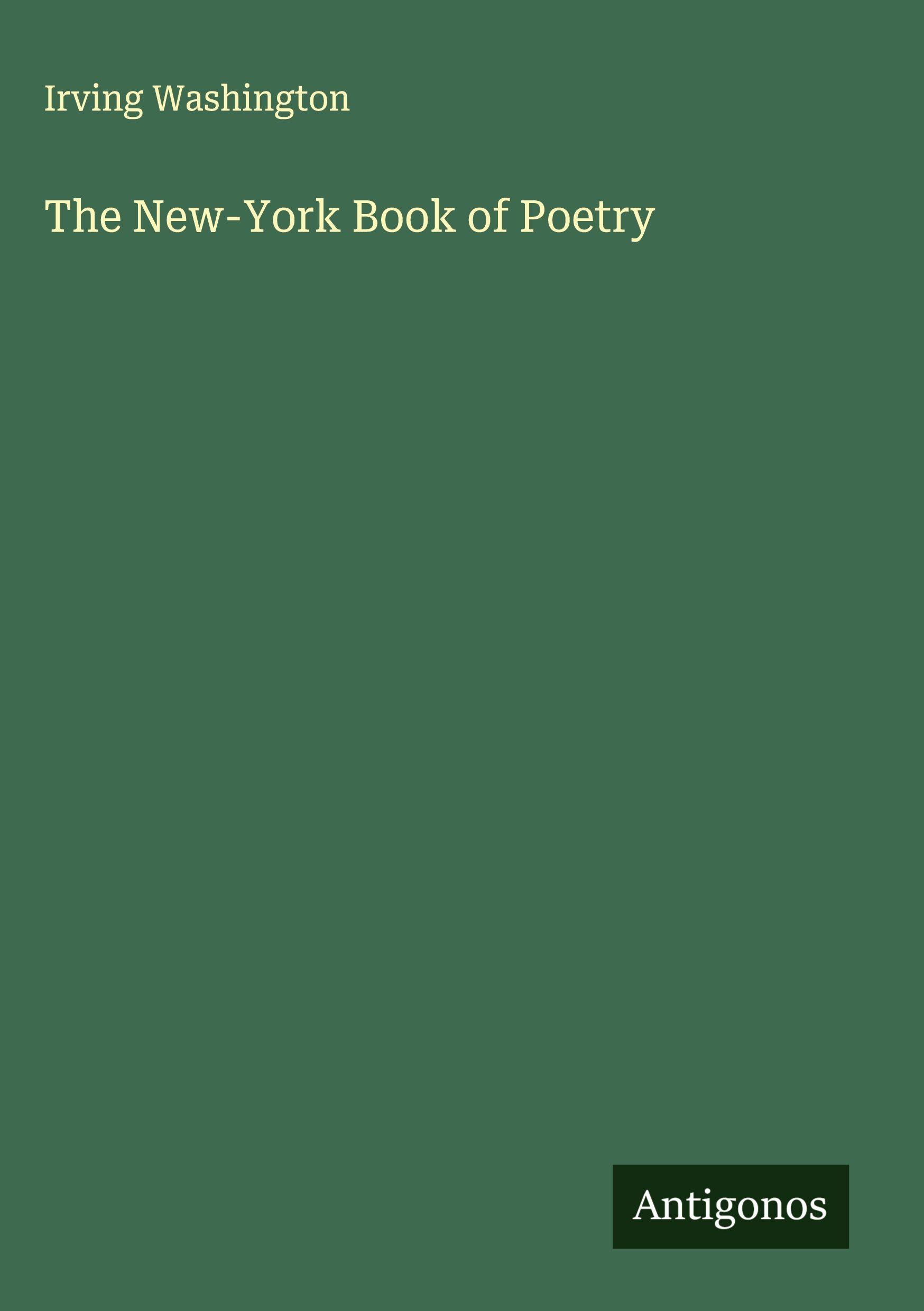 Vorderes Coverbild The New-York Book of Poetry