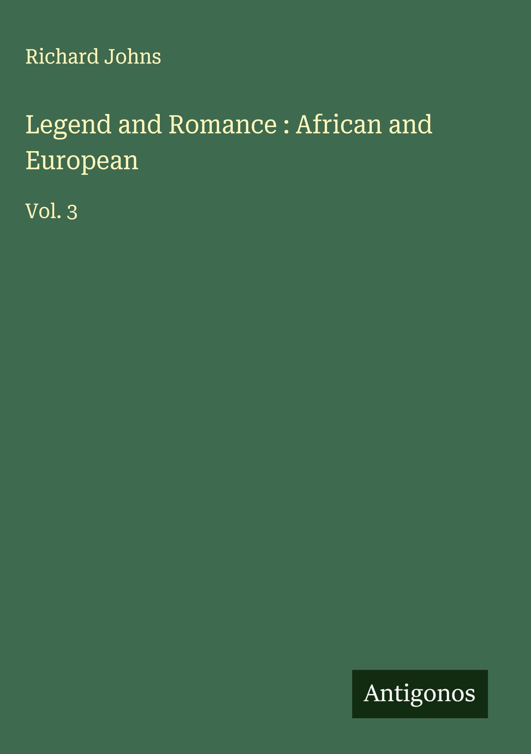 Vorderes Coverbild Legend and Romance : African and European