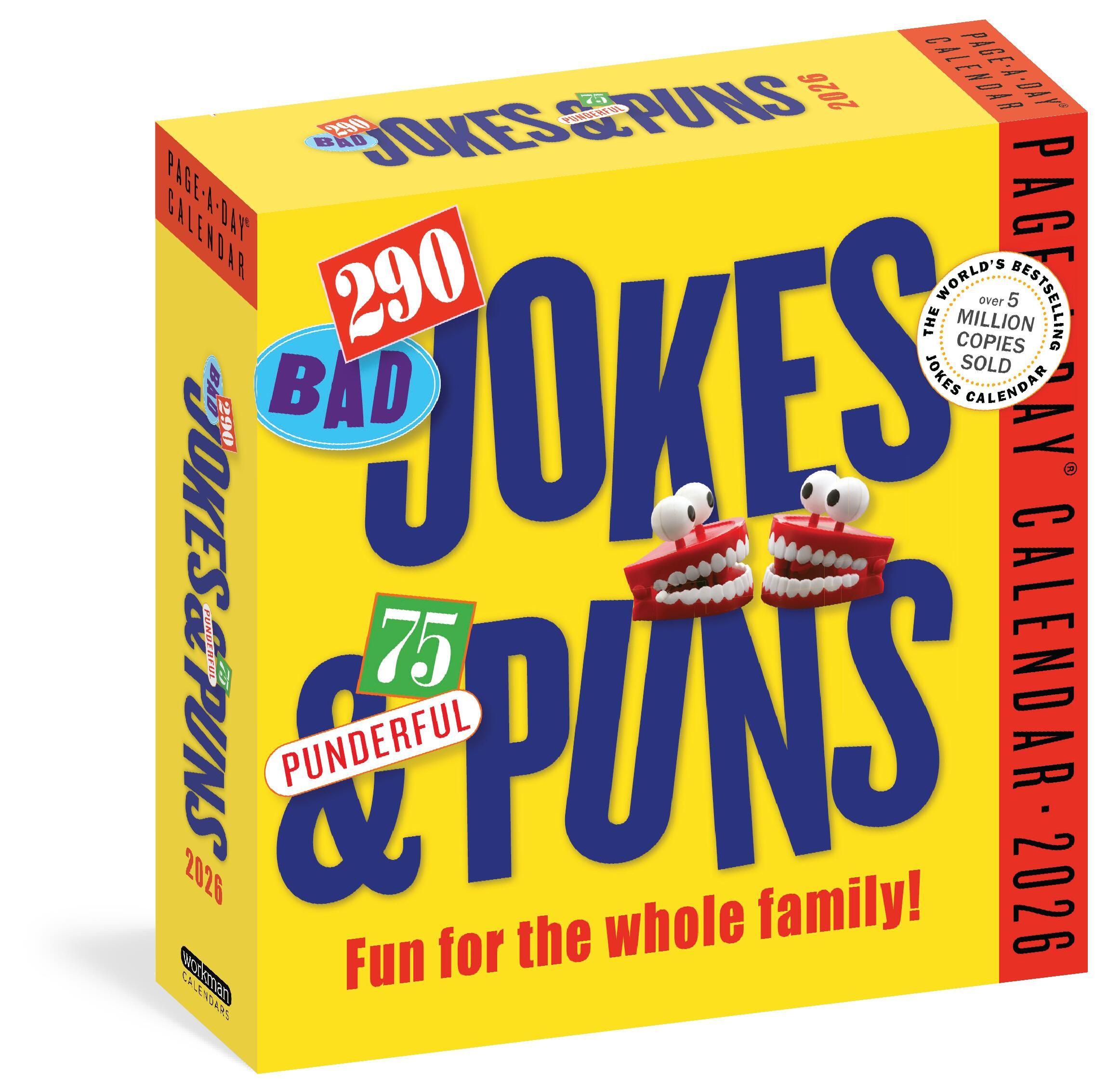Vorderes Coverbild 290 Bad Jokes & 75 Punderful Puns Page-A-Day(r) Calendar 2026