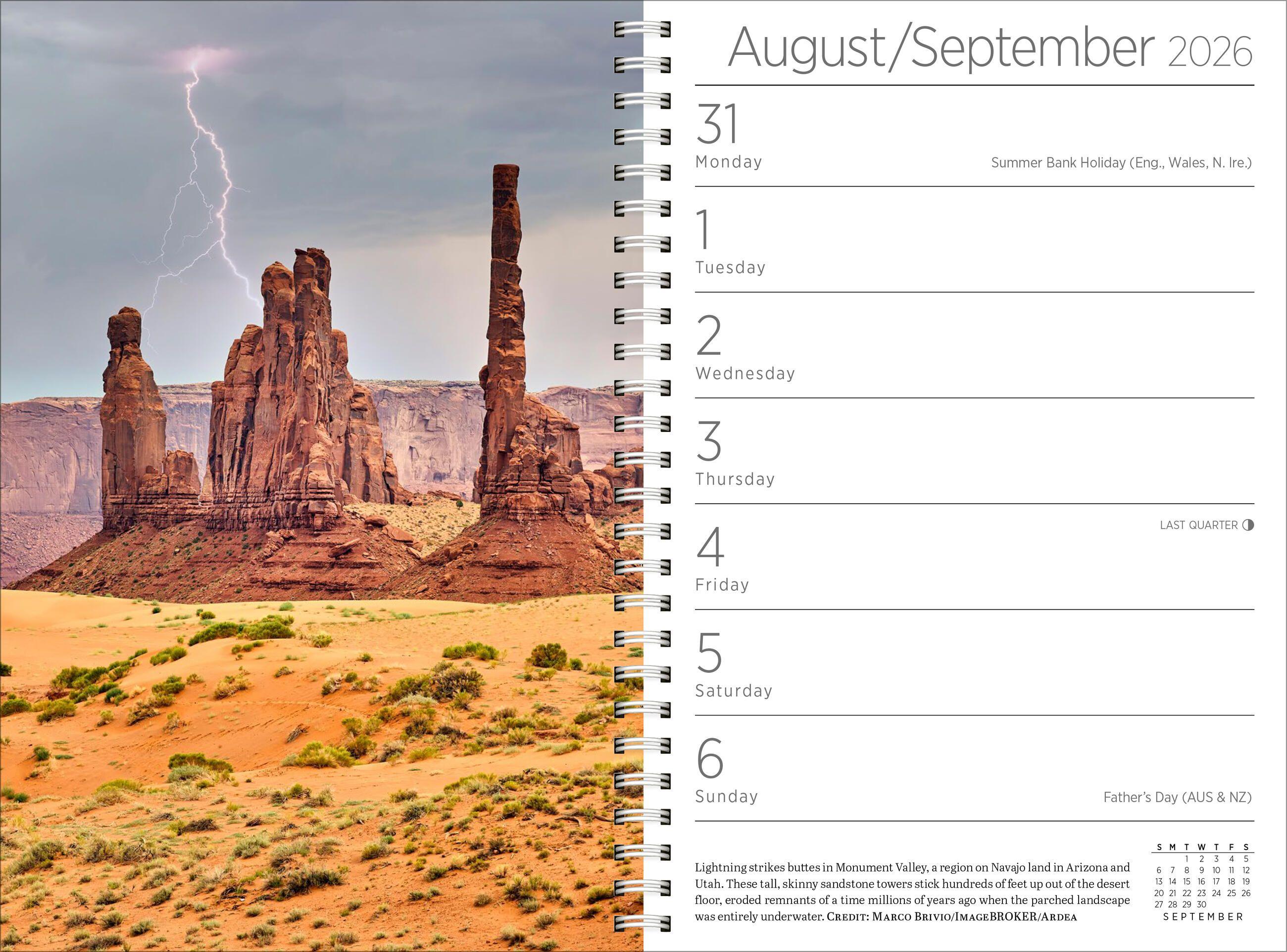 Beispielinhalt (Bild) Audubon Engagement Calendar 2026