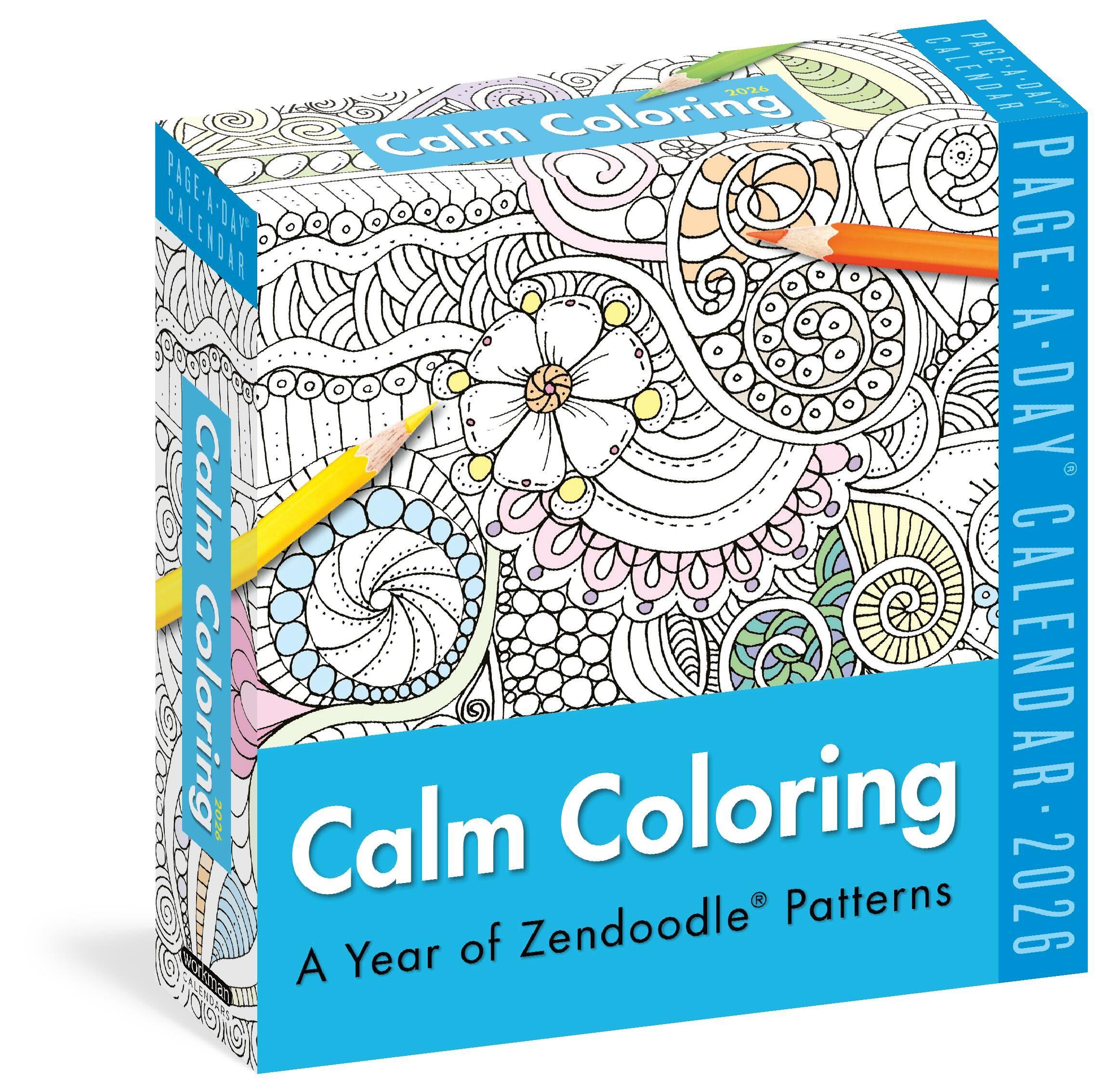 Vorderes Coverbild Calm Coloring Page-A-Day(r) Calendar 2026