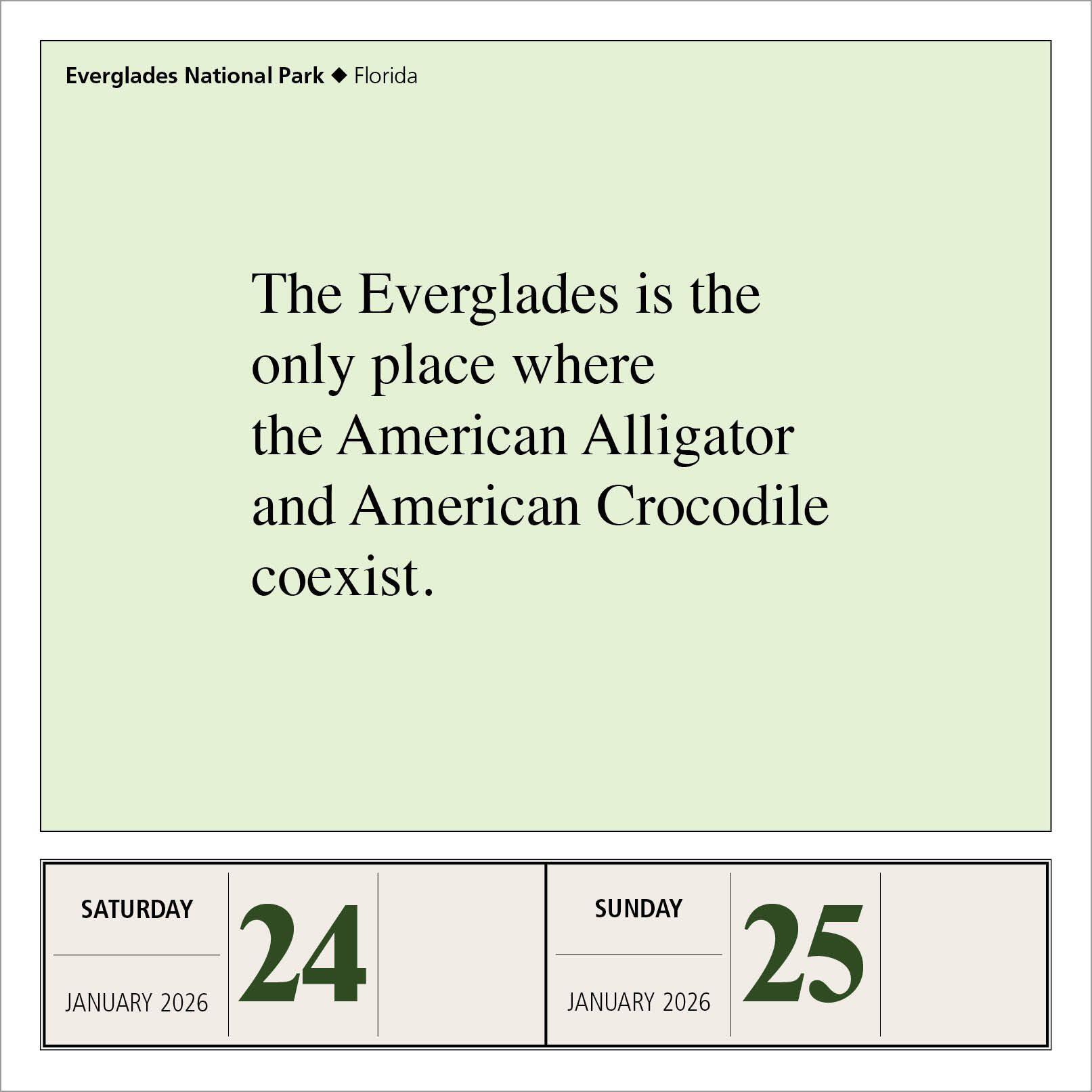 Beispielinhalt (Bild) National Parks Page-A-Day(r) Calendar 2026