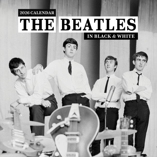 Vorderes Coverbild Cal 2026- The Beatles: In Black & White Wall