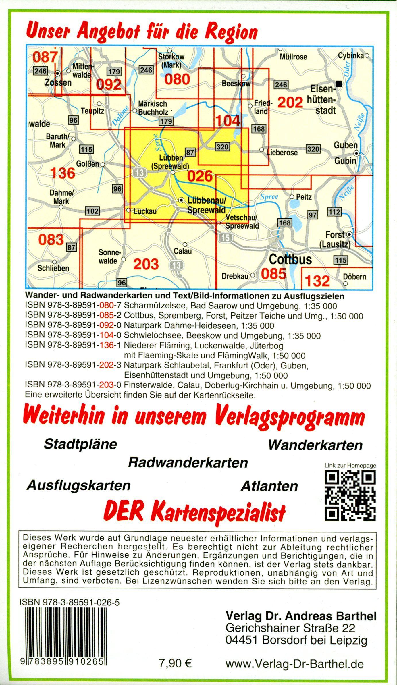 Beispielinhalt (Bild) Große Radwander- und Wanderkarte Spreewald mit Märkischer Heidelandschaft