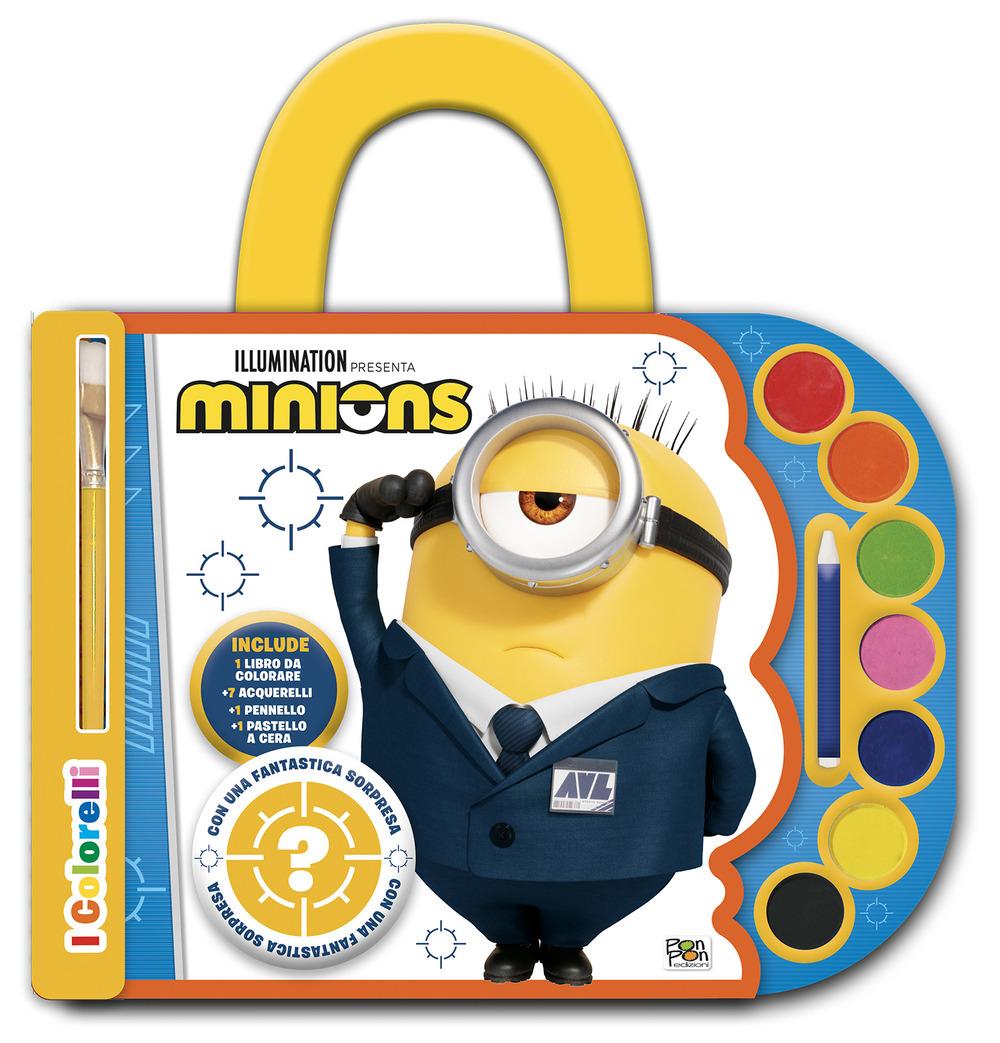 Vorderes Coverbild Minions. I colorelli. Valigetta con acquerelli