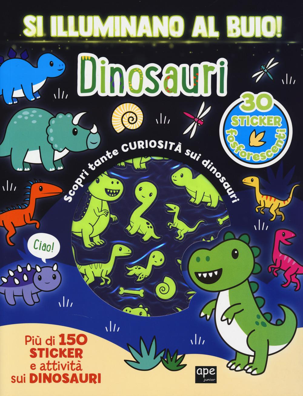 Vorderes Coverbild Dinosauri. Si illuminano al buio!