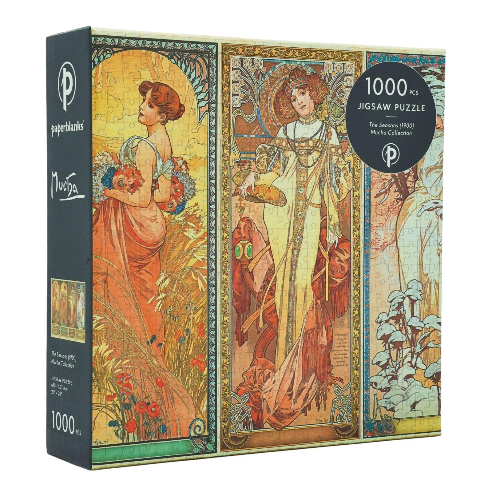Vorderes Coverbild The Seasons (1900) 1000 Piece Jigsaw Puzzle, Mucha by Paperblanks (Mucha Collection)