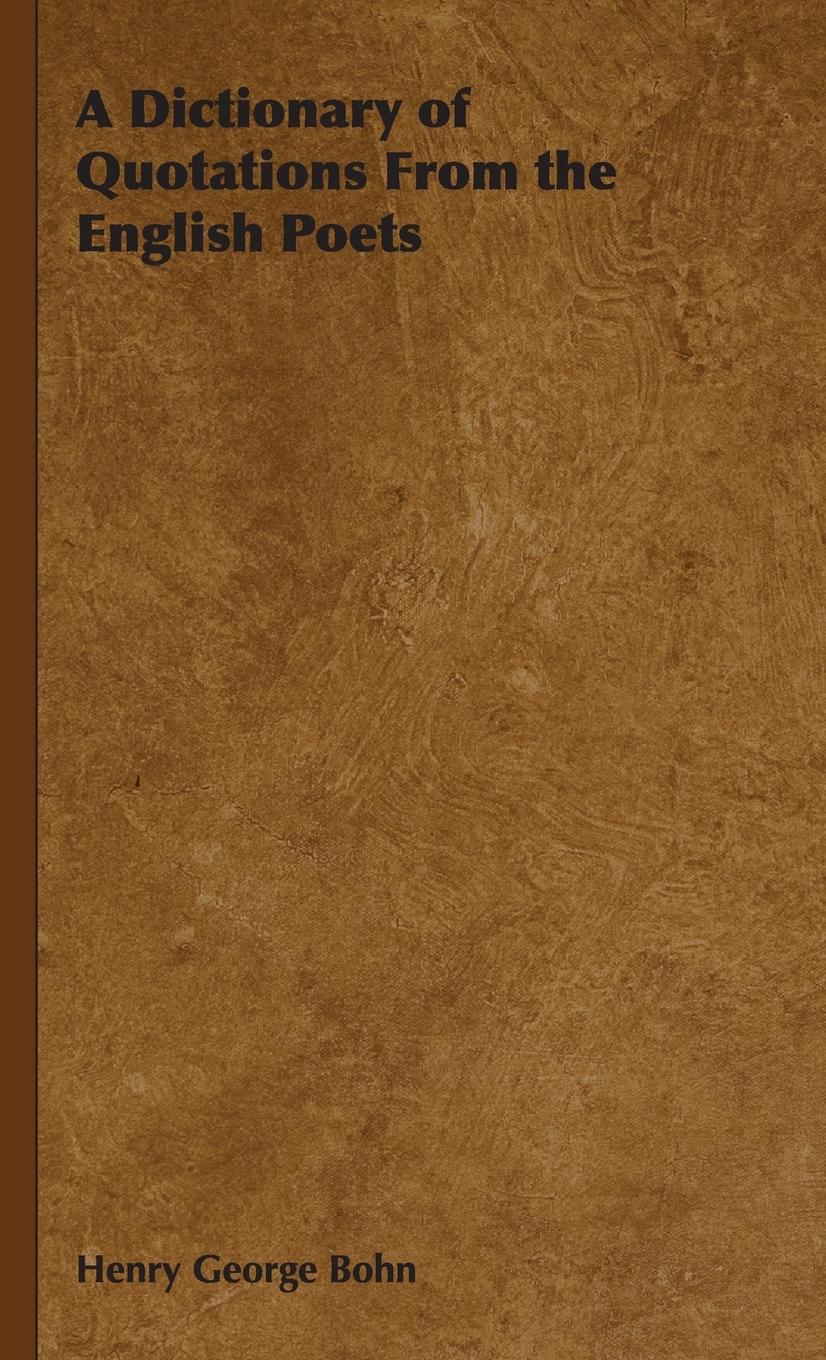 Vorderes Coverbild A Dictionary of Quotations From the English Poets