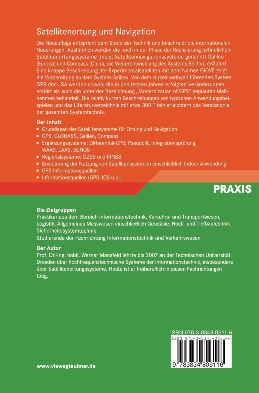 Rückseitencover Satellitenortung und Navigation