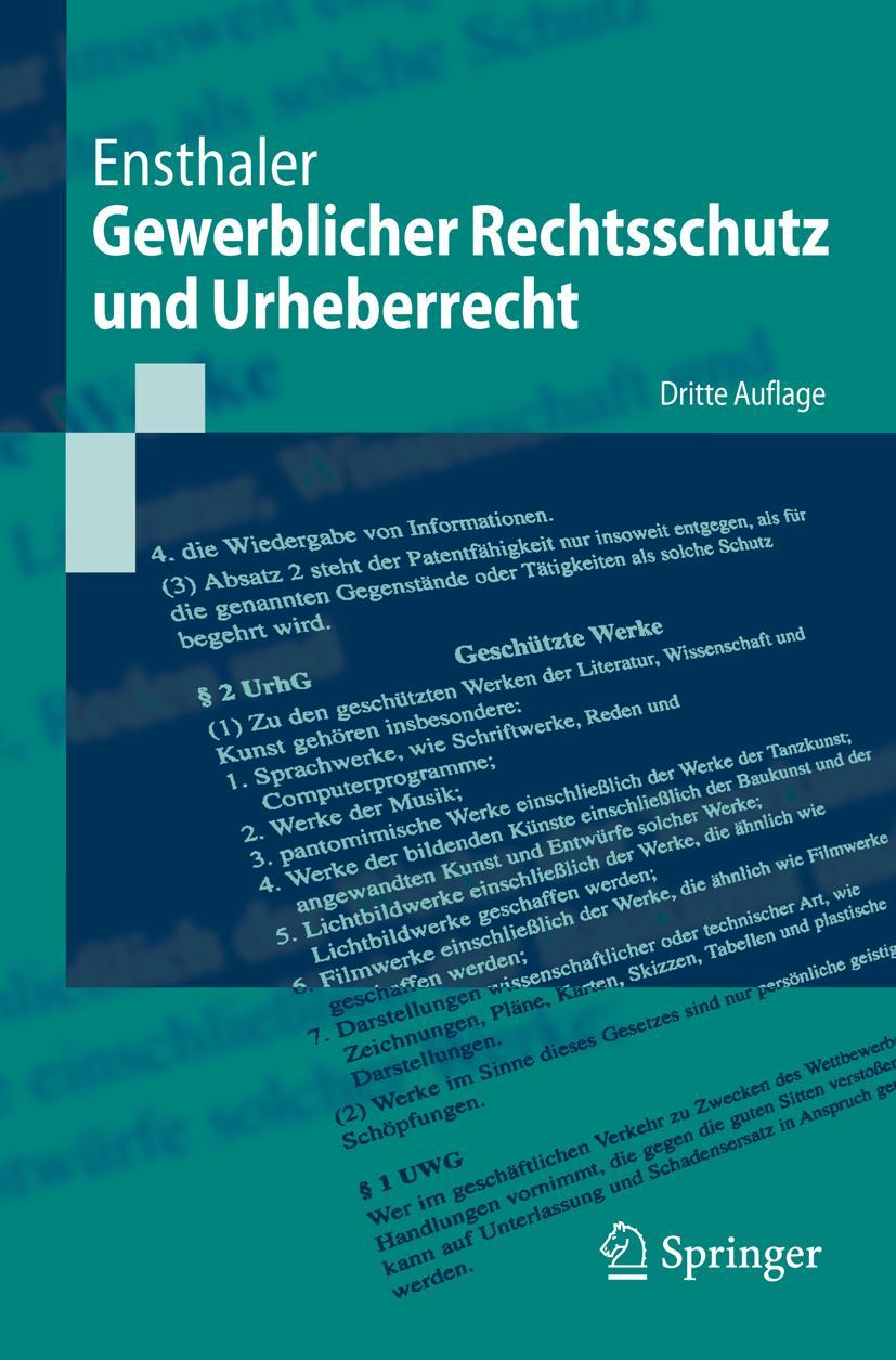 Vorderes Coverbild Gewerblicher Rechtsschutz und Urheberrecht