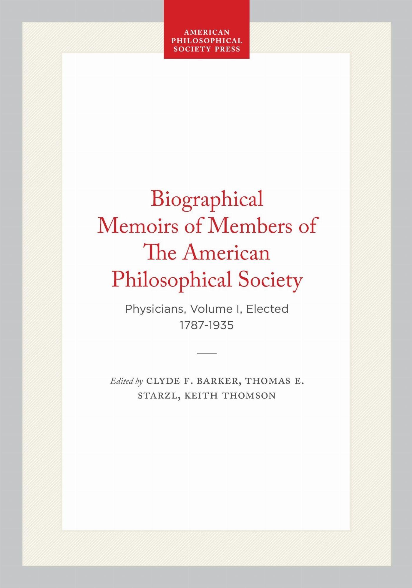 Vorderes Coverbild Biographical Memoirs of Members of the American Philosophical Society