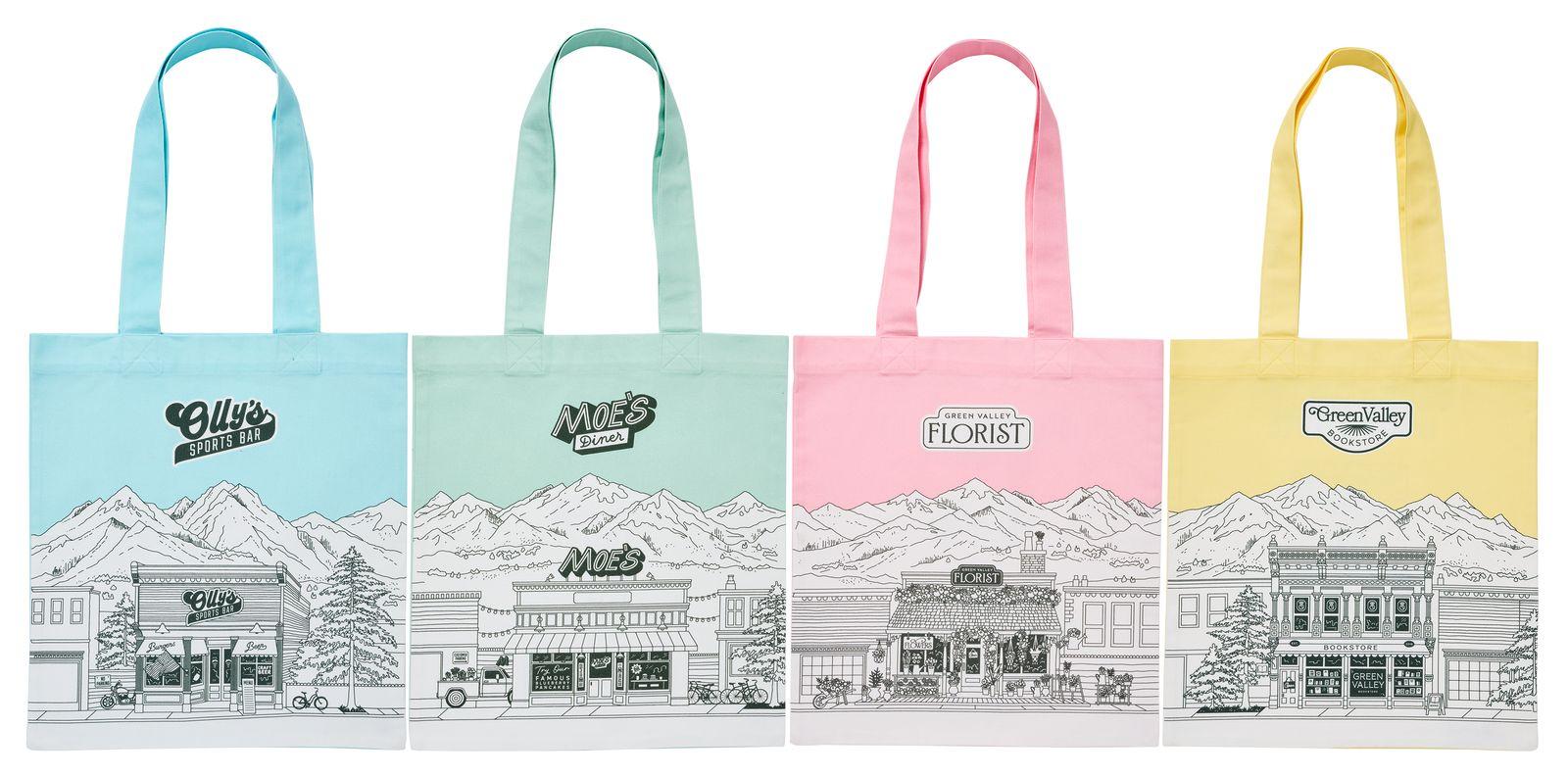 Beispielinhalt (Bild) Main Street Tote Bag 'Green Valley Florist'