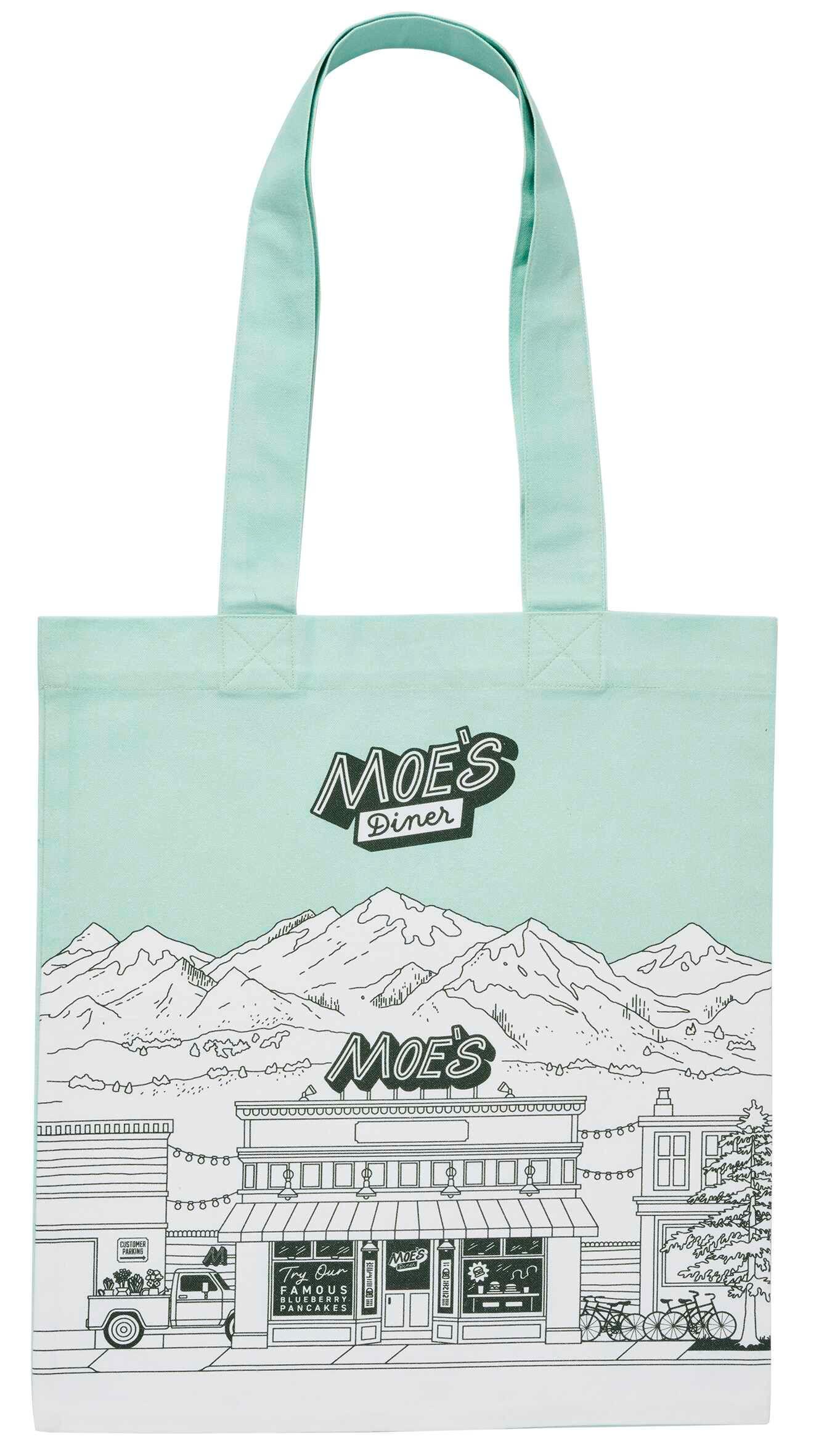Vorderes Coverbild Main Street Tote Bag 'Green Valley Moe's Diner'