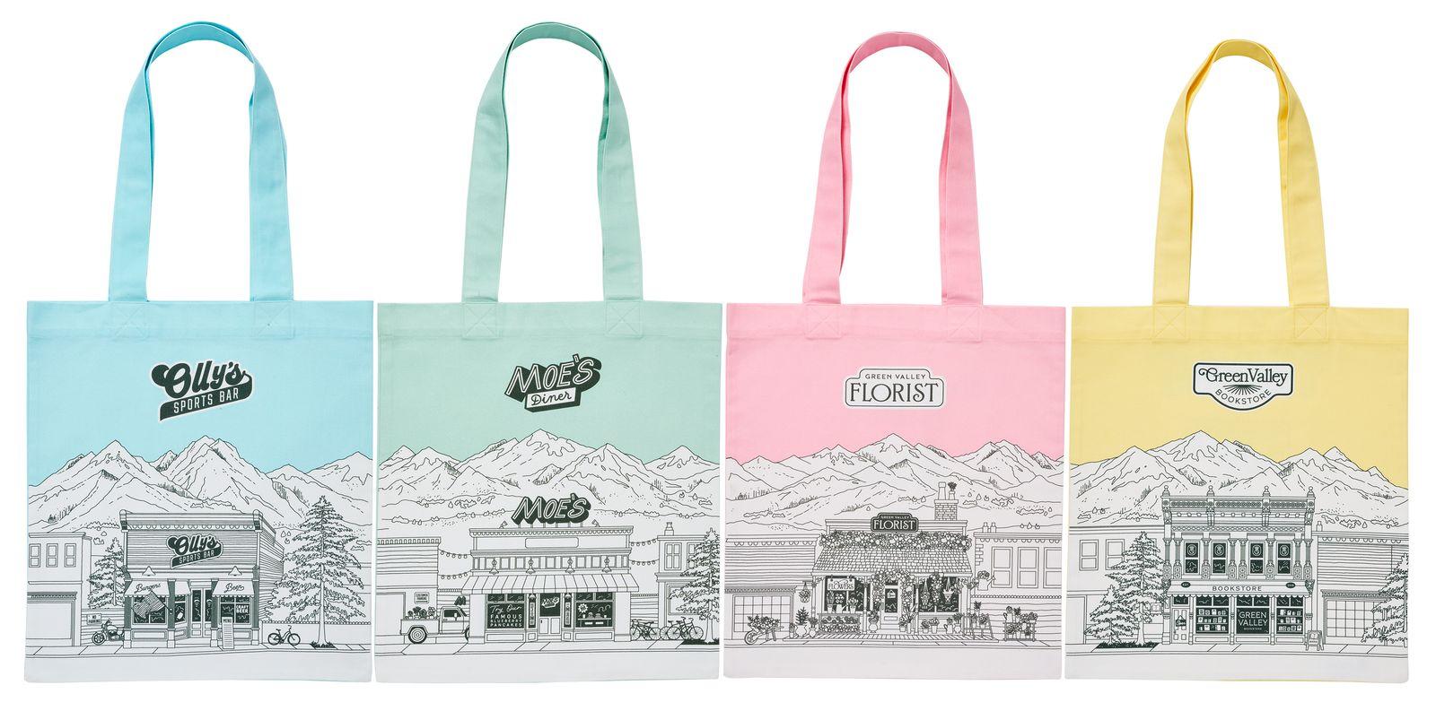 Beispielinhalt (Bild) Main Street Tote Bag 'Green Valley Bookstore'