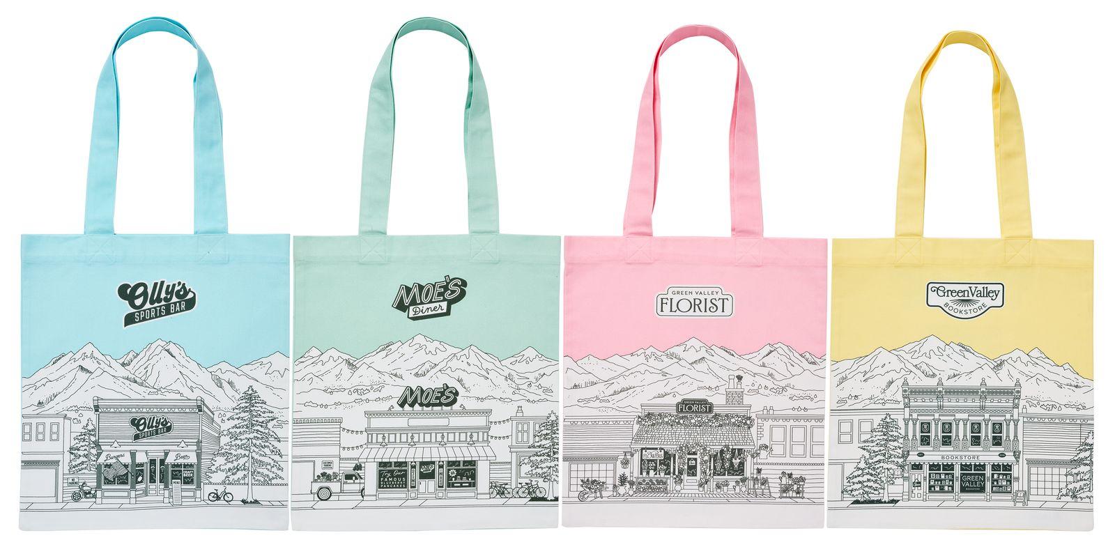 Beispielinhalt (Bild) Main Street Tote Bag 'Green Valley Olly's Sports Bar'