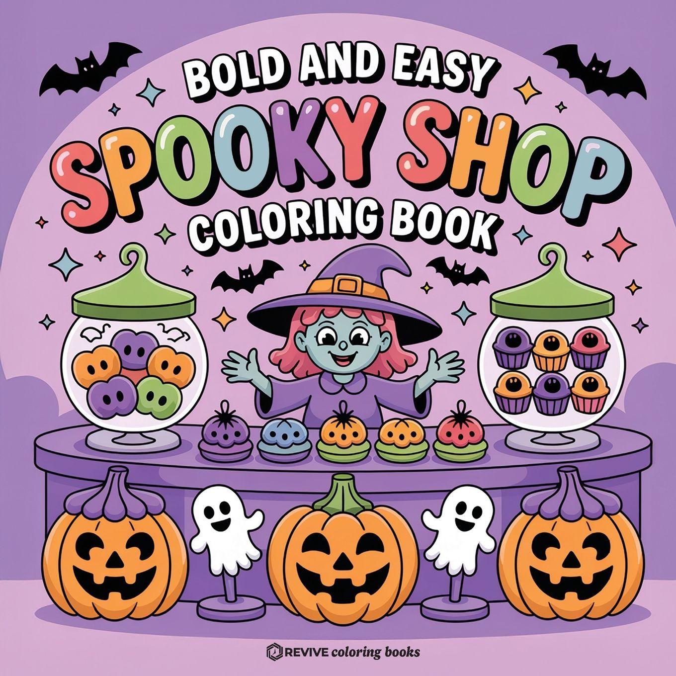 Vorderes Coverbild Bold & Easy Spooky Shop Coloring Book