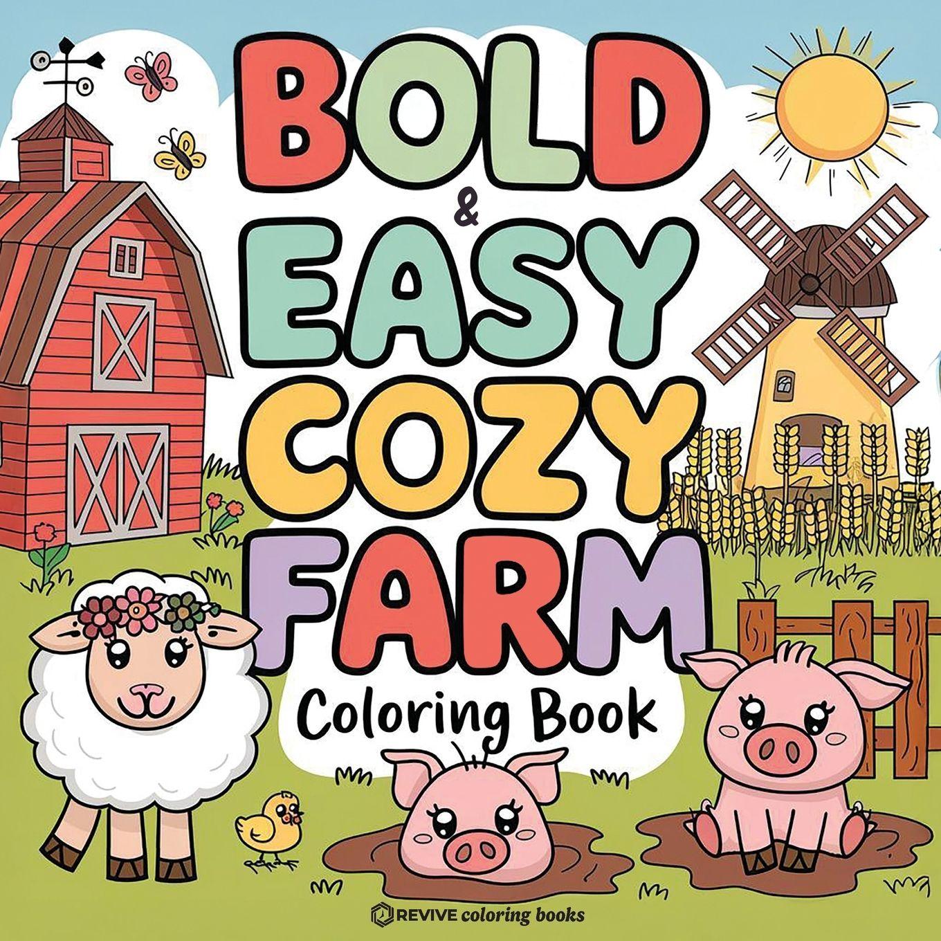 Vorderes Coverbild Bold & Easy Cozy Farm Coloring Book