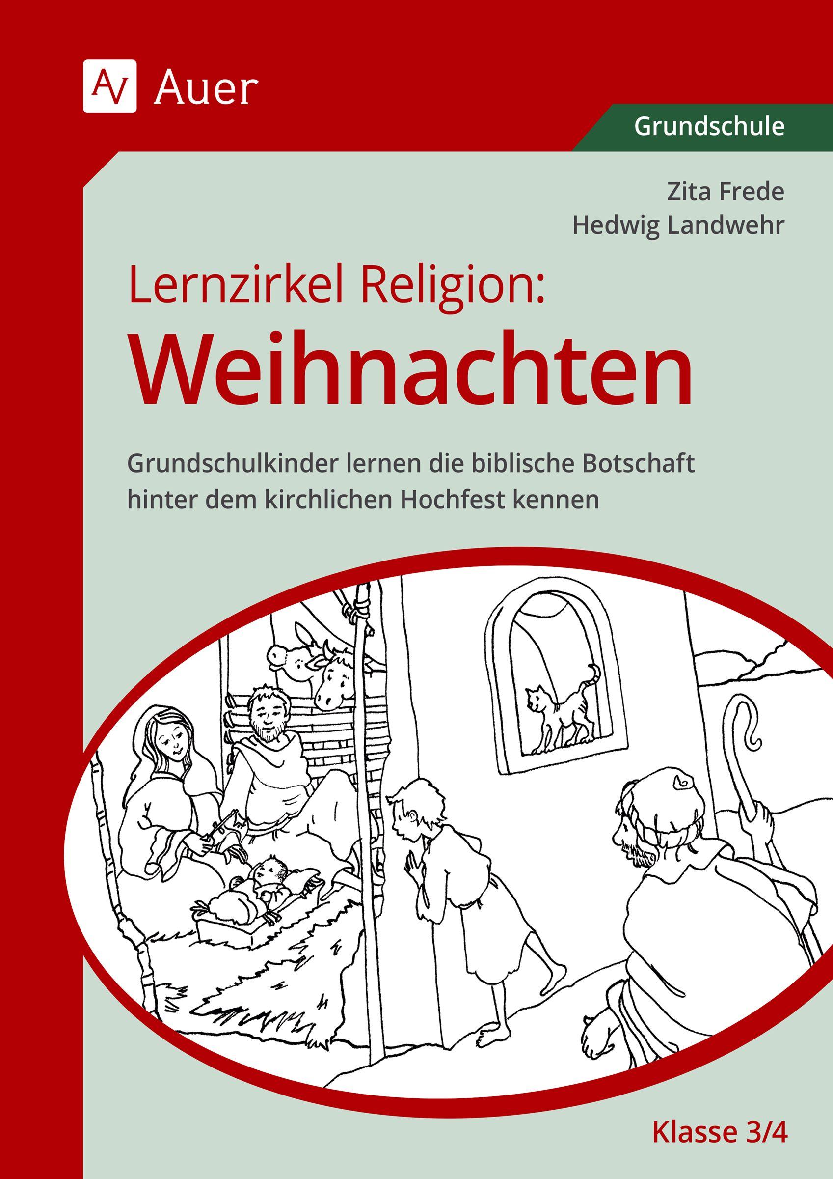 Vorderes Coverbild Lernzirkel Religion Weihnachten Klasse 3/4