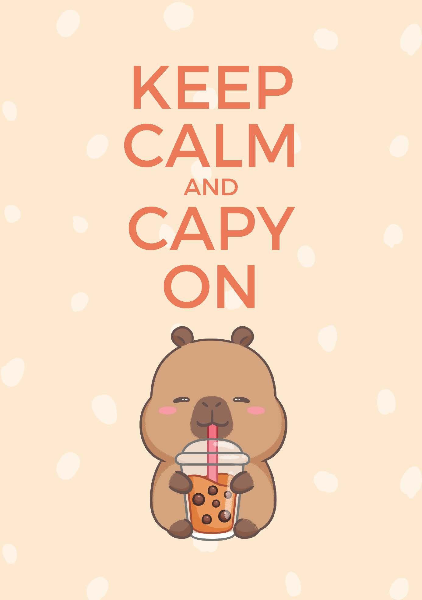 Vorderes Coverbild Cream Boba Capybara Notebook