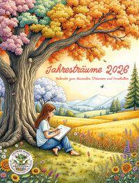 Vorderes Coverbild Jahresträume 2026 - Kalender zum Ausmalen, Träumen und Innehalten