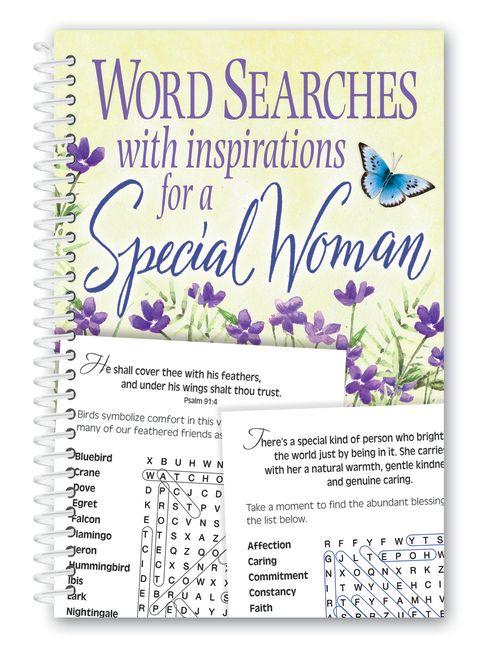 Vorderes Coverbild Word Searches with Inspirations for a Special Woman