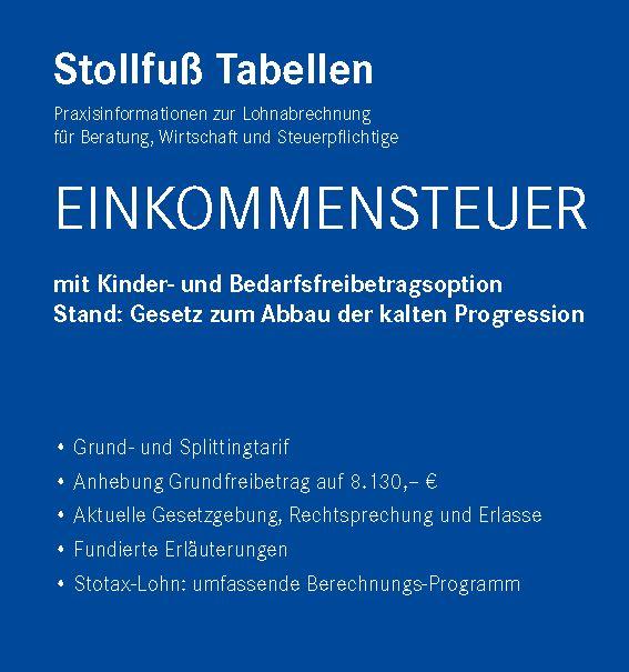 Vorderes Coverbild Tabelle, Einkommensteuer 2025 Sonderausgabe August