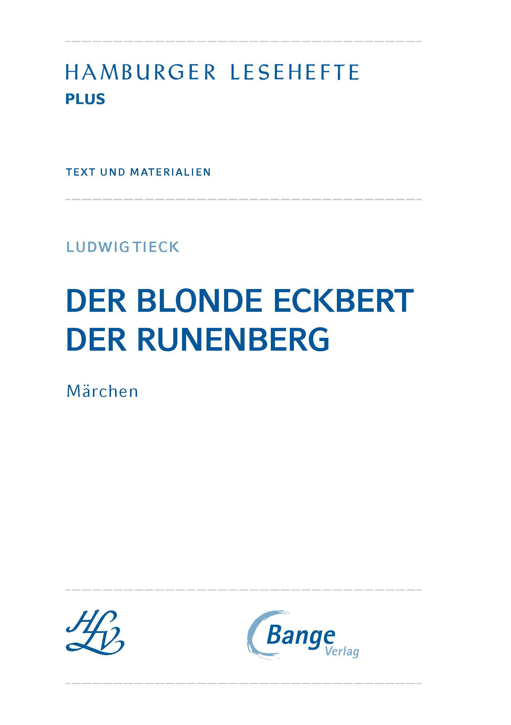 Beispielinhalt (Bild) Der blonde Eckbert / Der Runenberg (Textausgabe)
