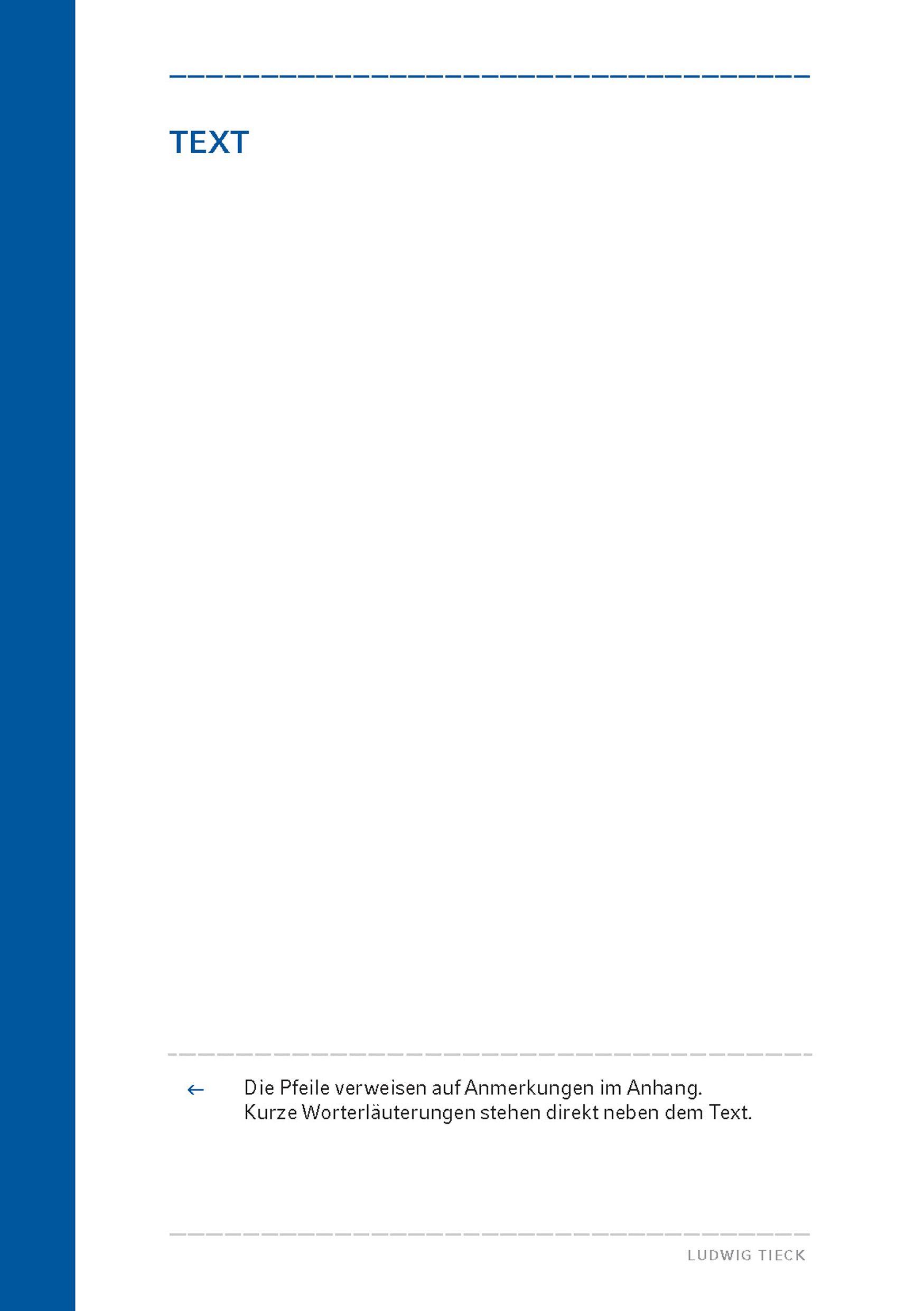 Beispielinhalt (Bild) Der blonde Eckbert / Der Runenberg (Textausgabe)