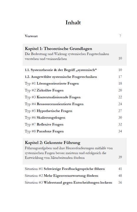 Beispielinhalt (Bild) Systemische Fragetechniken gekonnt im Business-Alltag anwenden | Besser führen & kommunizieren mit dem Praxisbuch für Fach- & Führungskräfte