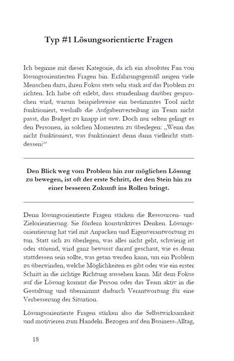 Beispielinhalt (Bild) Systemische Fragetechniken gekonnt im Business-Alltag anwenden | Besser führen & kommunizieren mit dem Praxisbuch für Fach- & Führungskräfte