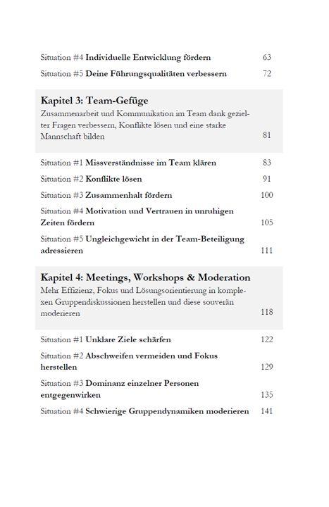 Beispielinhalt (Bild) Systemische Fragetechniken gekonnt im Business-Alltag anwenden | Besser führen & kommunizieren mit dem Praxisbuch für Fach- & Führungskräfte