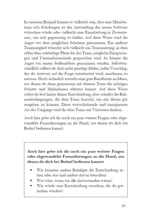 Beispielinhalt (Bild) Systemische Fragetechniken gekonnt im Business-Alltag anwenden | Besser führen & kommunizieren mit dem Praxisbuch für Fach- & Führungskräfte