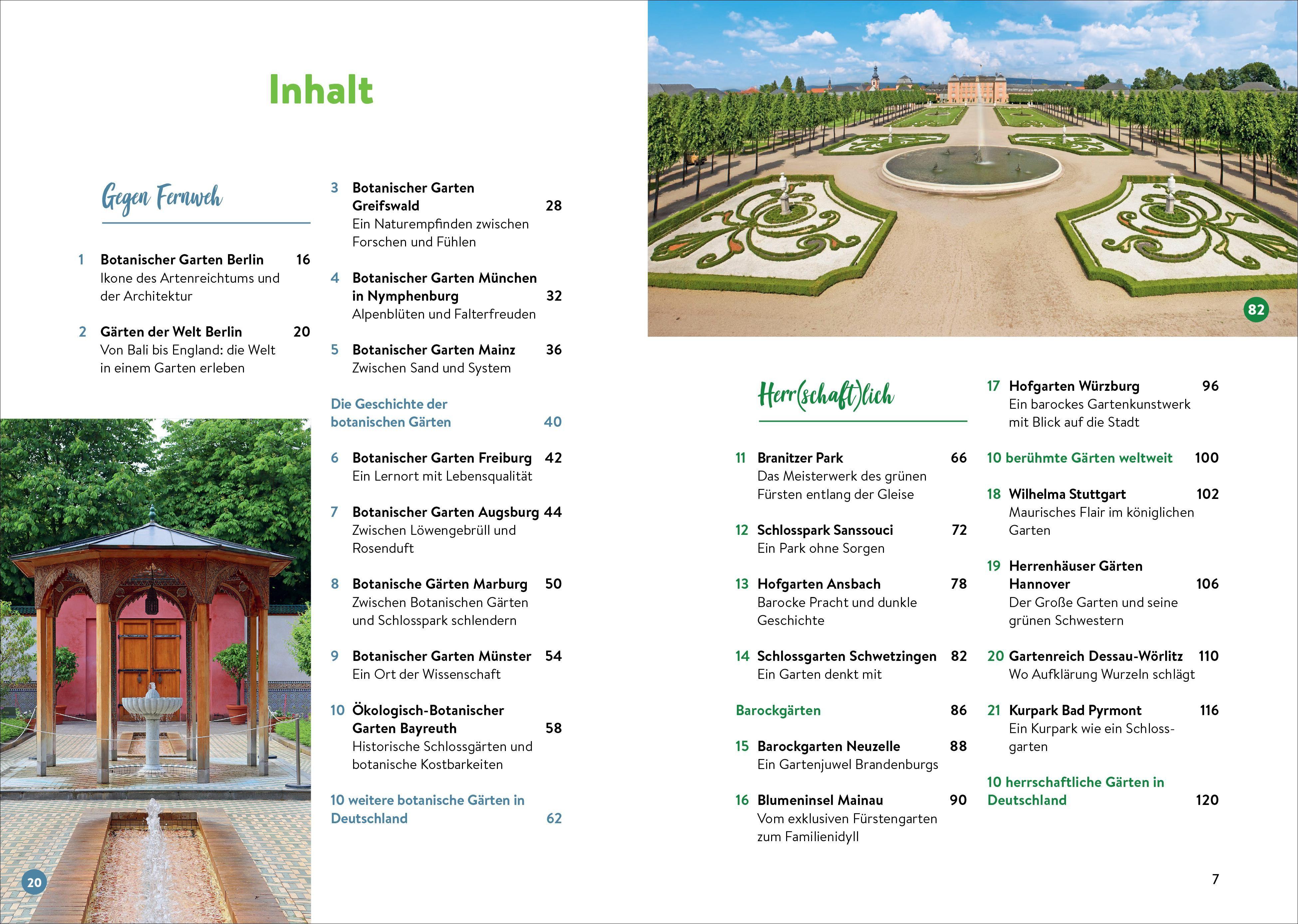 Beispielinhalt (Bild) Gartenreisen - Botanische Gärten und Parks in Deutschland