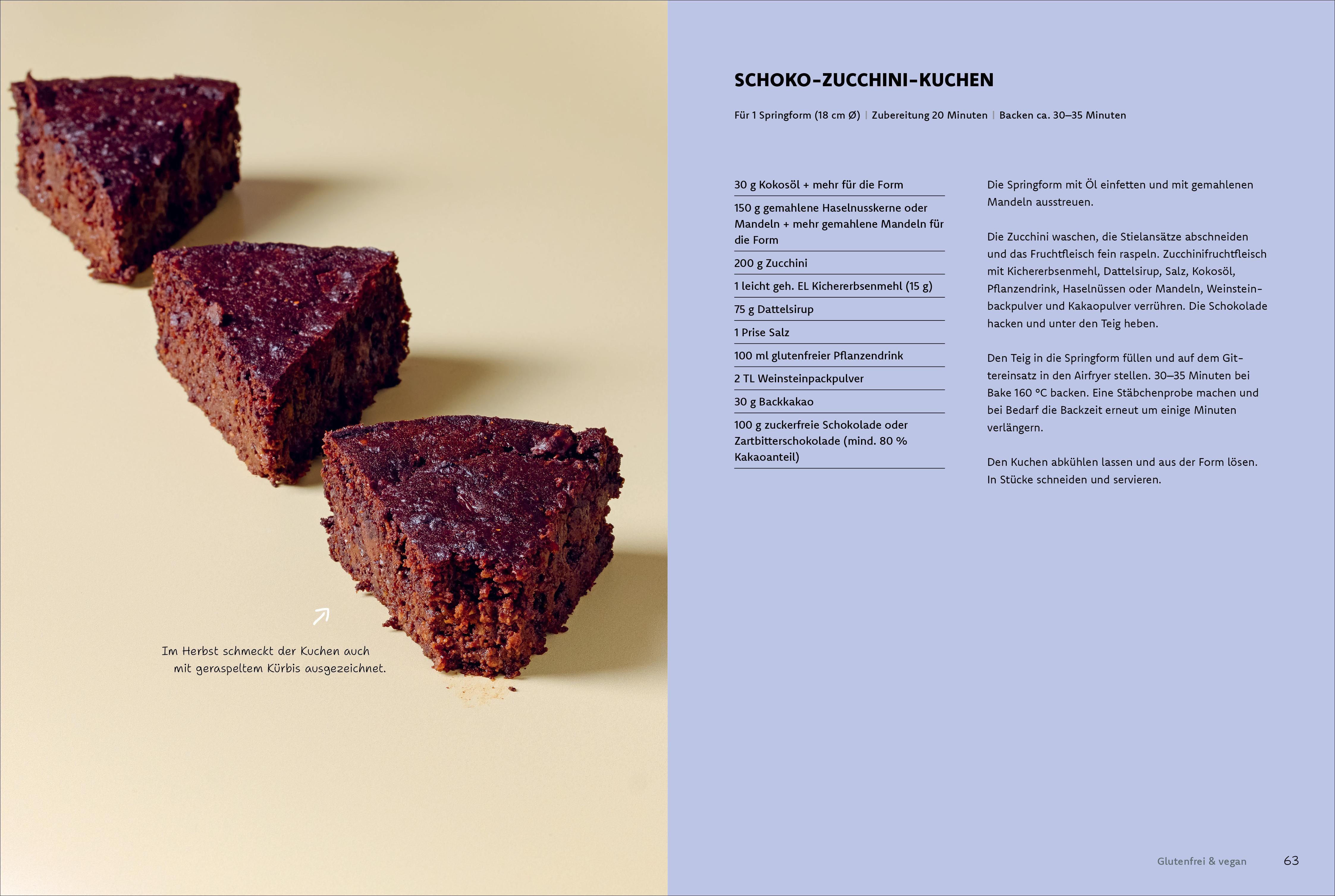 Beispielinhalt (Bild) Zuckerfrei backen mit dem Airfryer