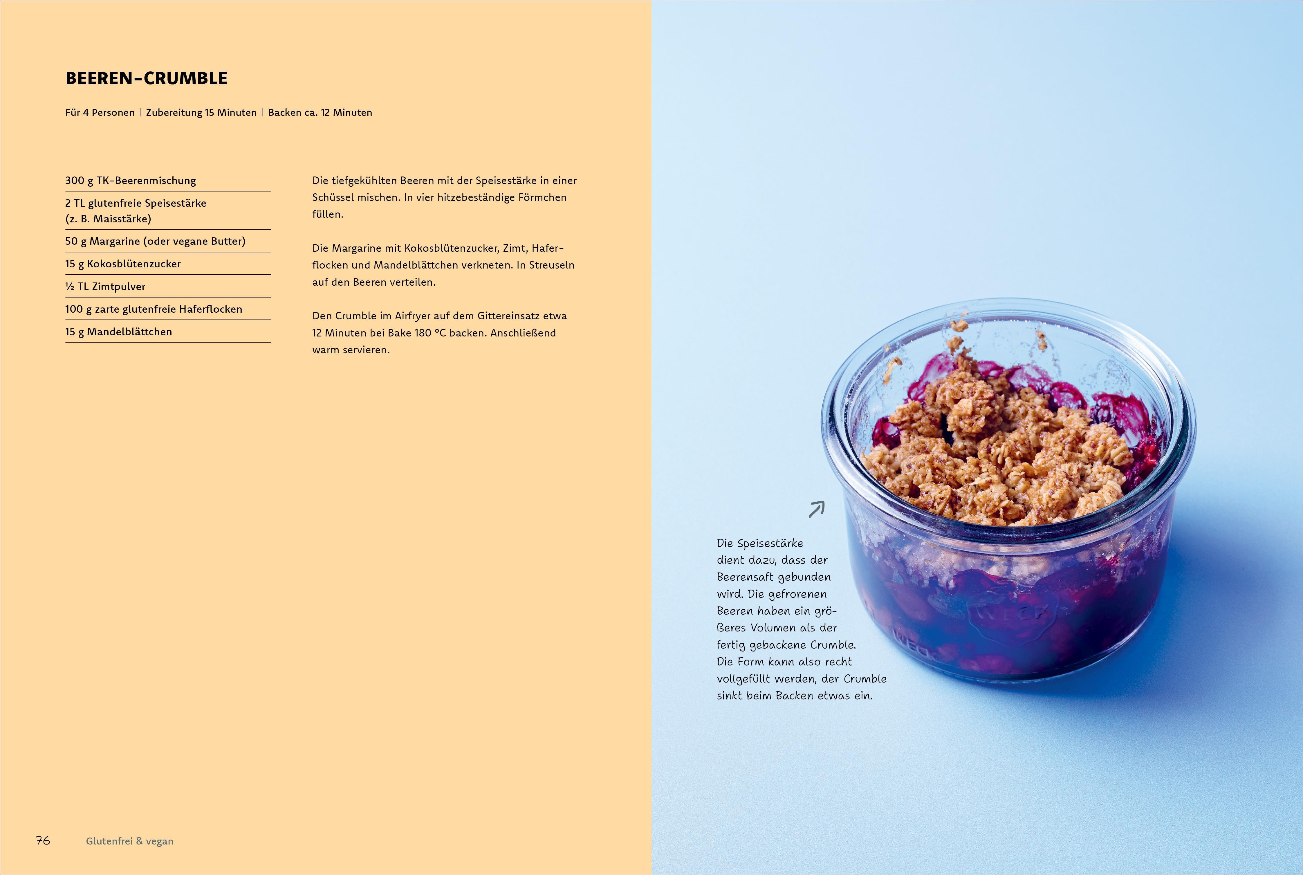 Beispielinhalt (Bild) Zuckerfrei backen mit dem Airfryer