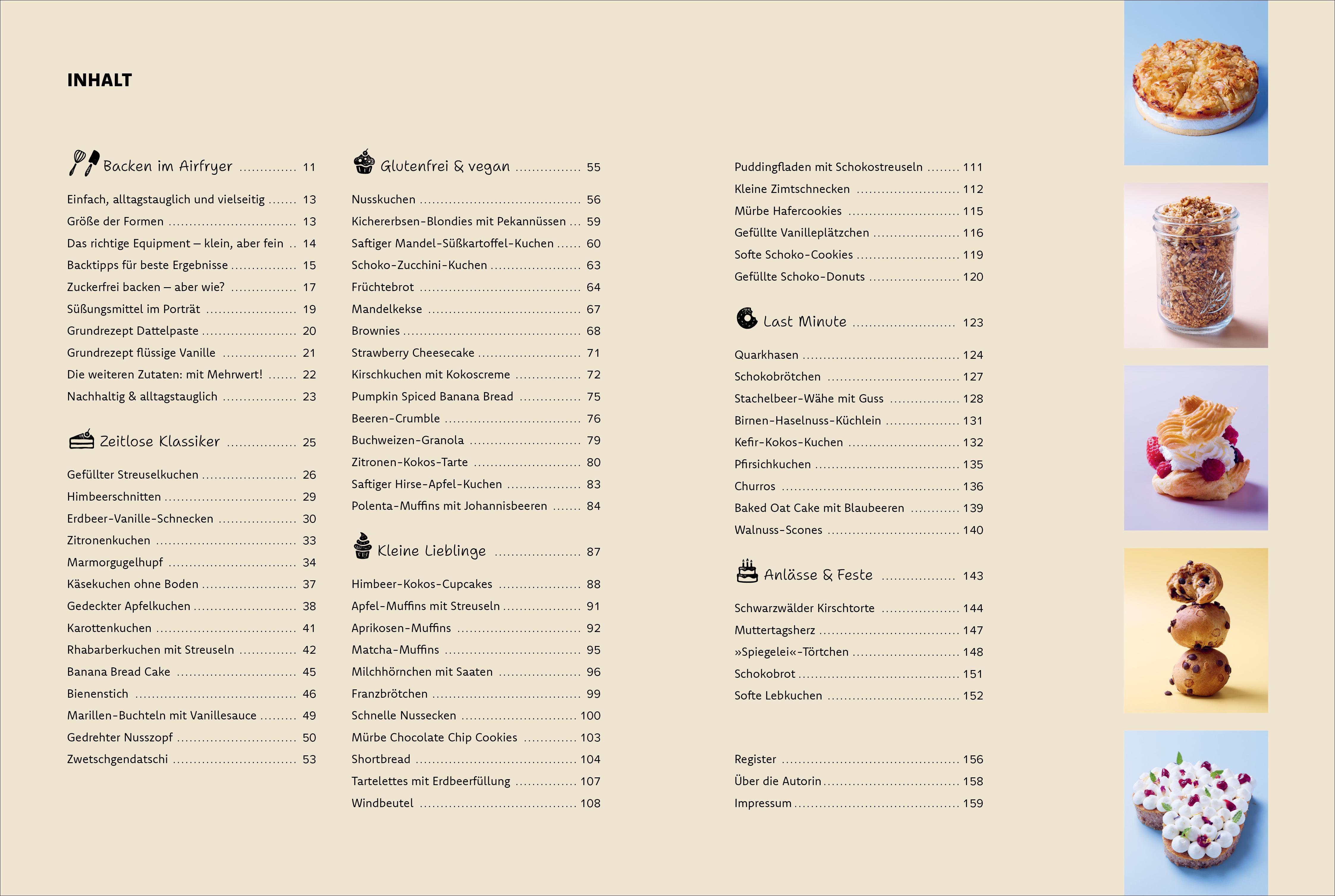 Beispielinhalt (Bild) Zuckerfrei backen mit dem Airfryer
