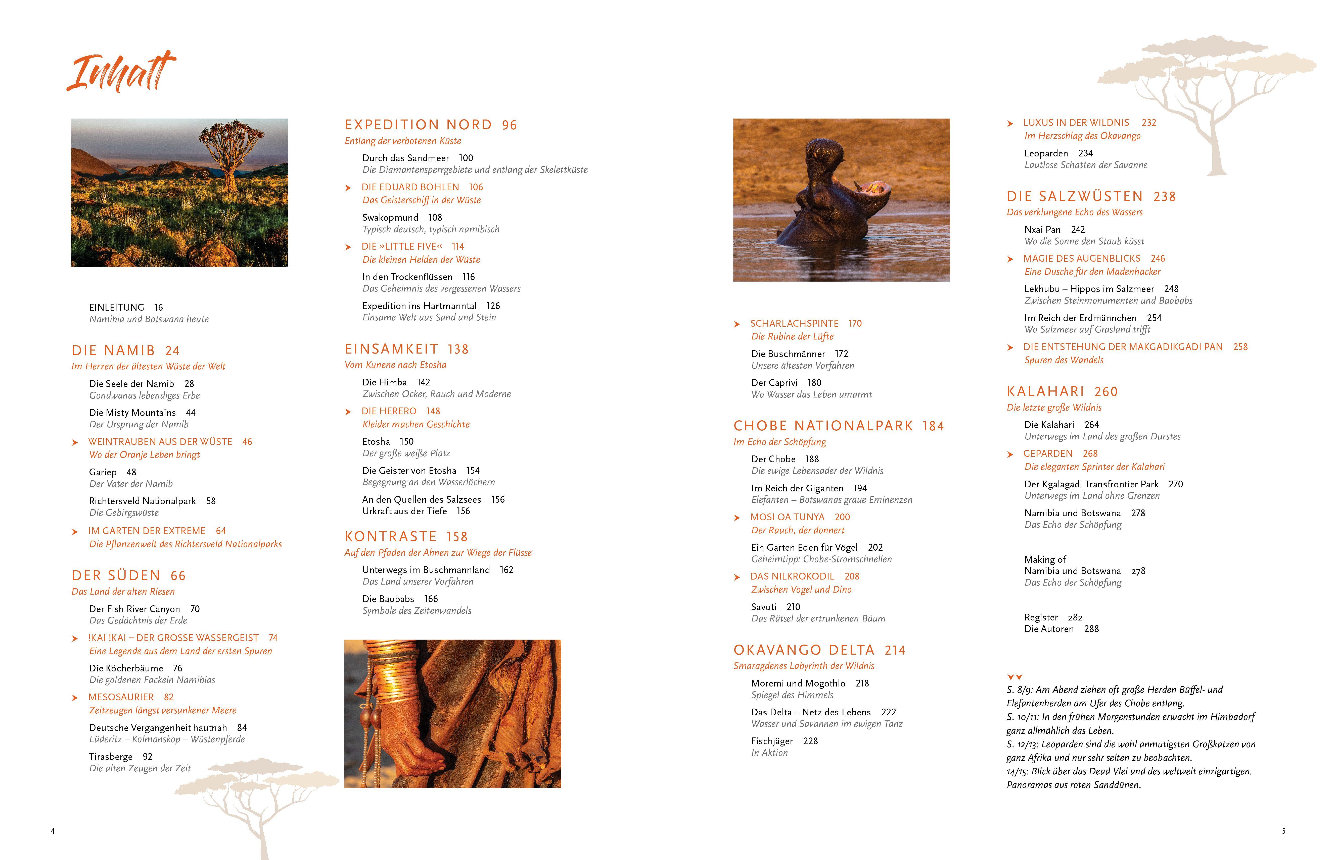 Beispielinhalt (Bild) Namibia und Botswana