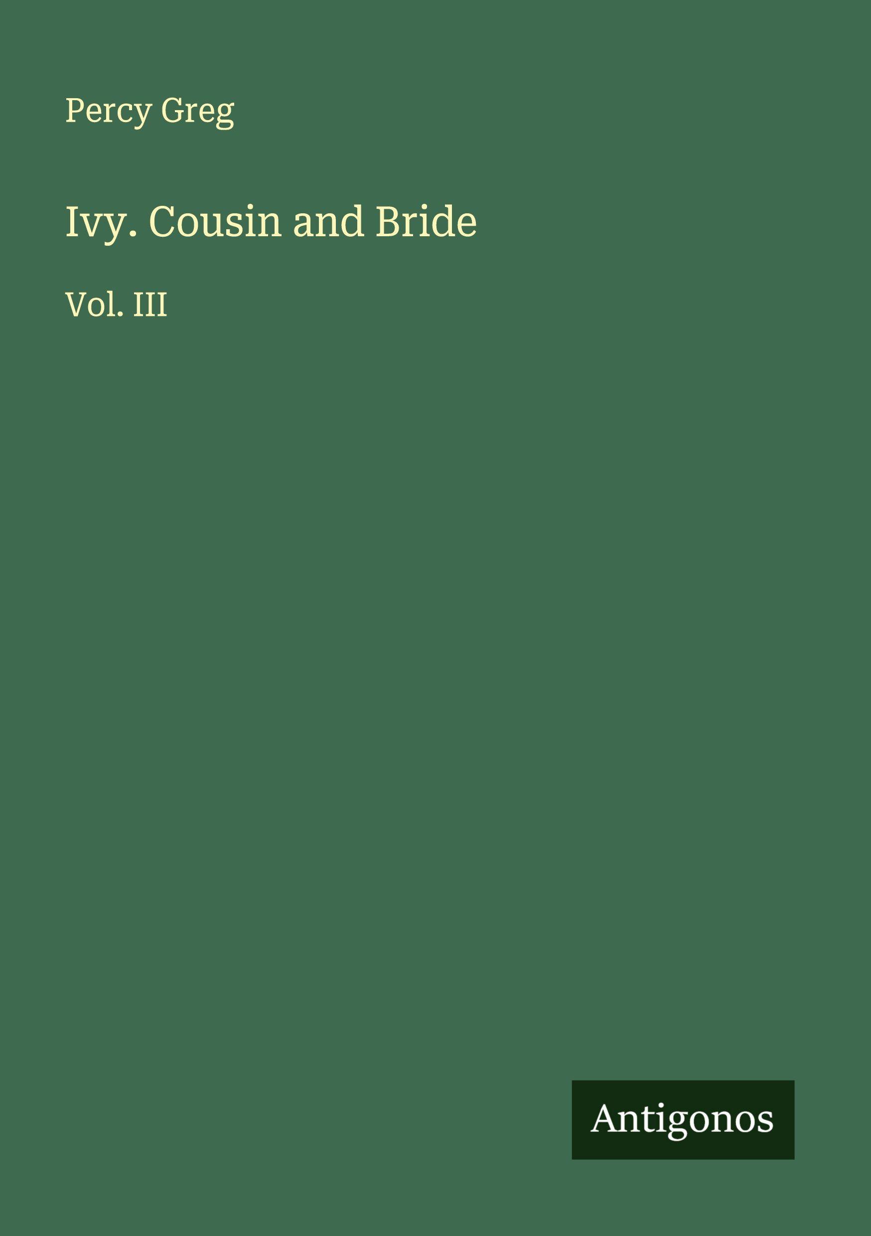 Vorderes Coverbild Ivy. Cousin and Bride