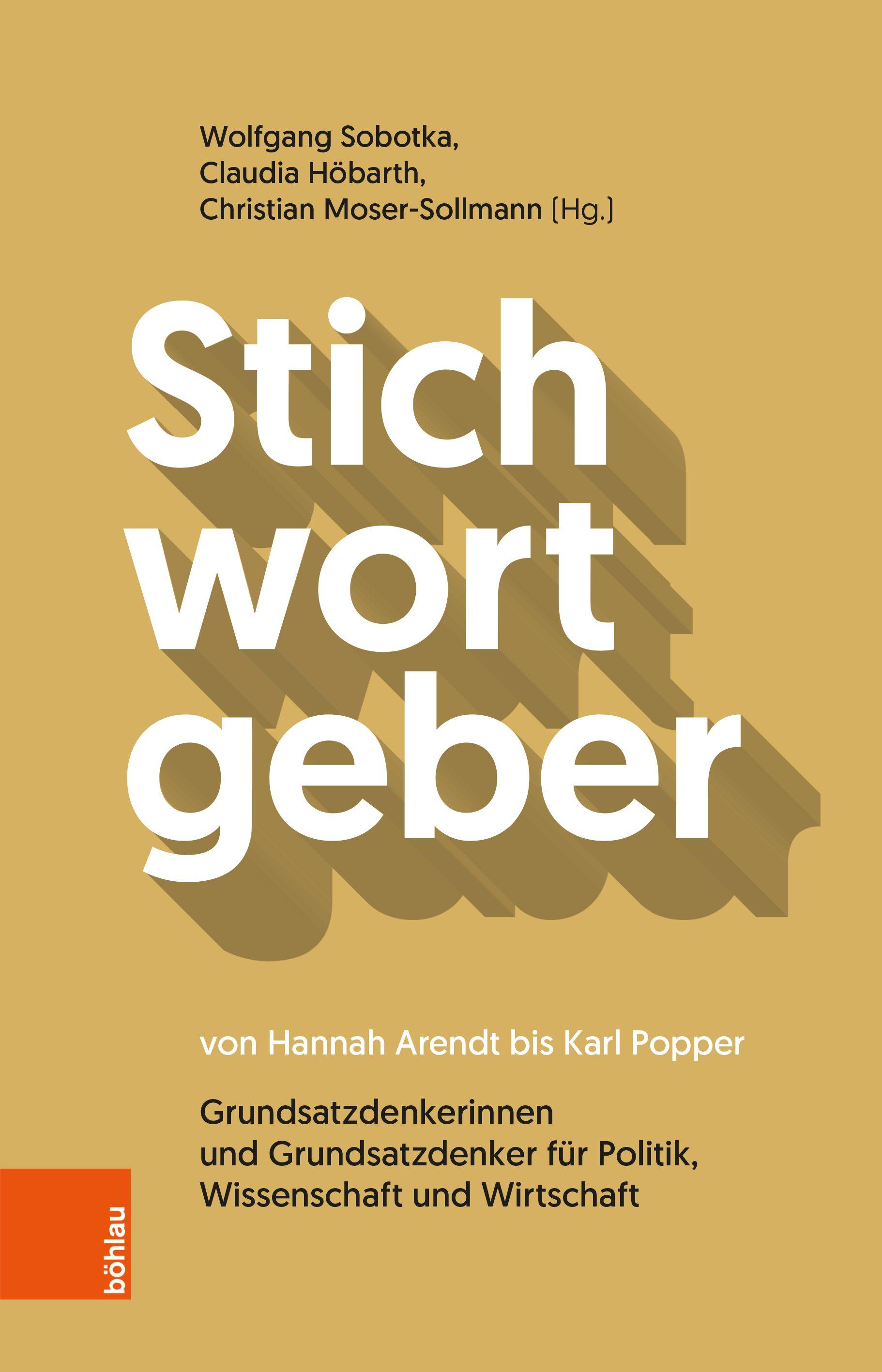 Vorderes Coverbild Stichwortgeber von Hannah Arendt bis Karl Popper